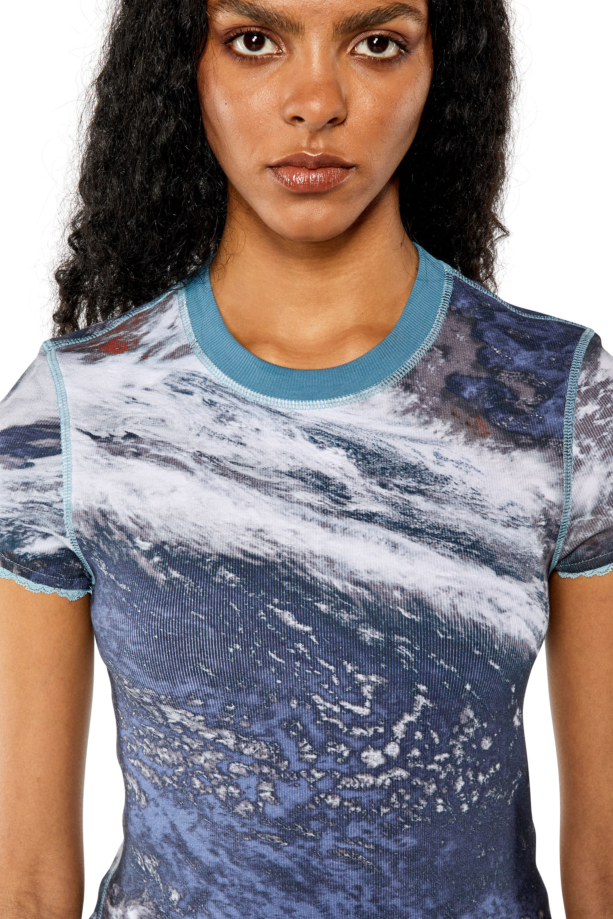 Diesel - T-SKINZY-LACE, Blue - Image 5