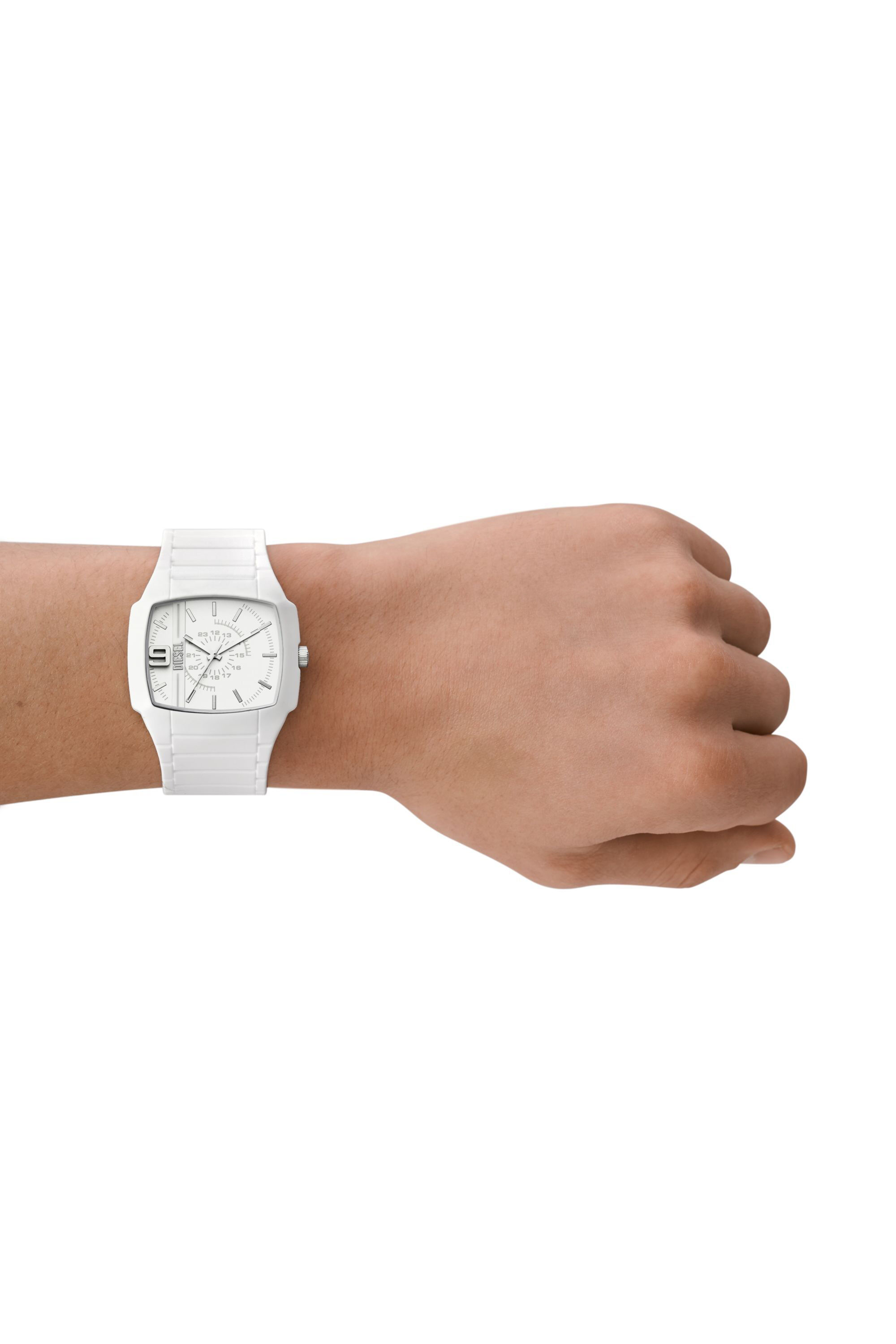 Men's Cliffhanger 2.0 three-hand white silicone watch | White | Diesel Men's Cliffhanger 2.0 three-hand white silicone watch | White | Diesel