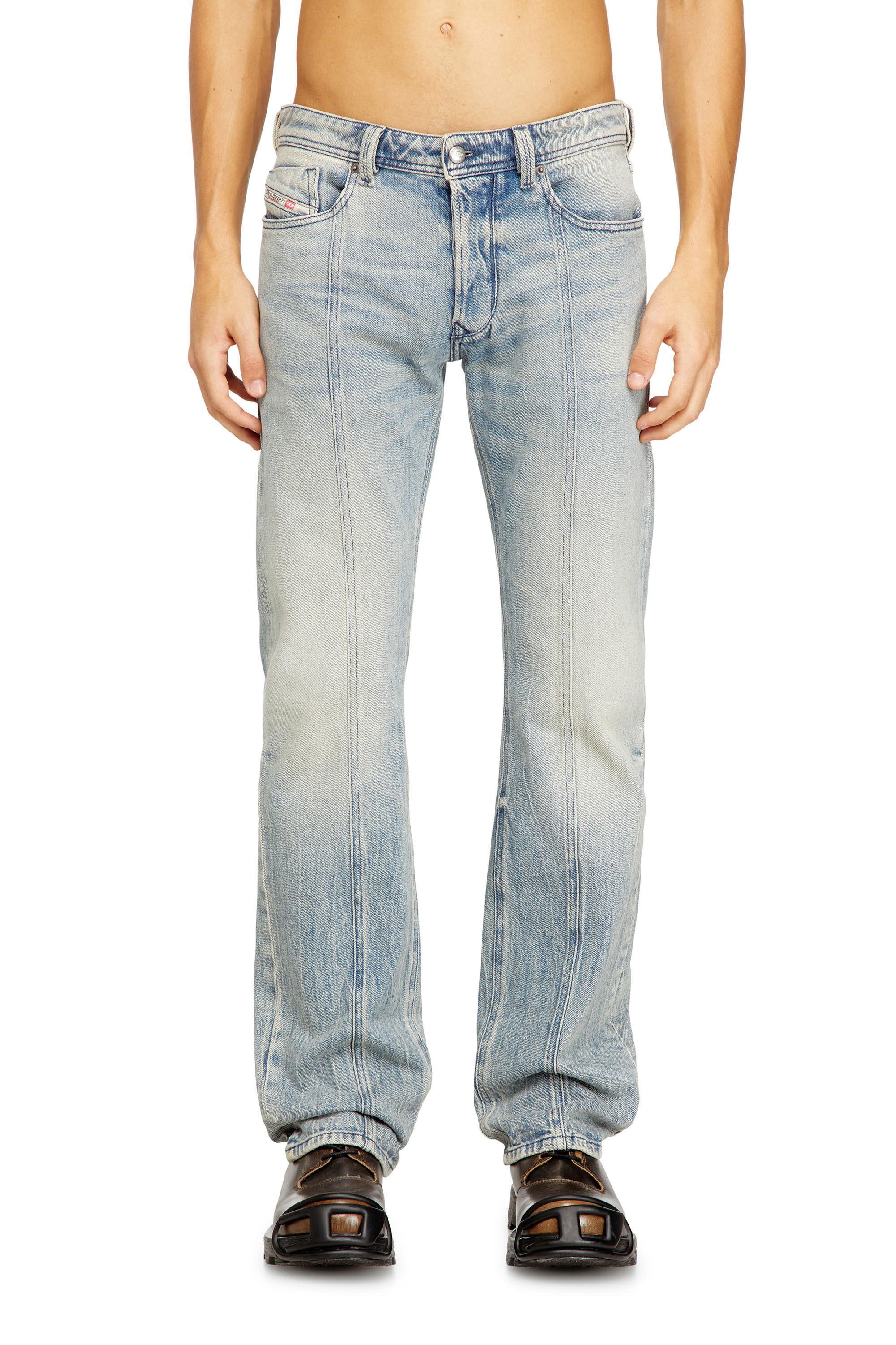Diesel - Man's Regular Jeans 1985 Larkee 09N55, Light Blue - 3