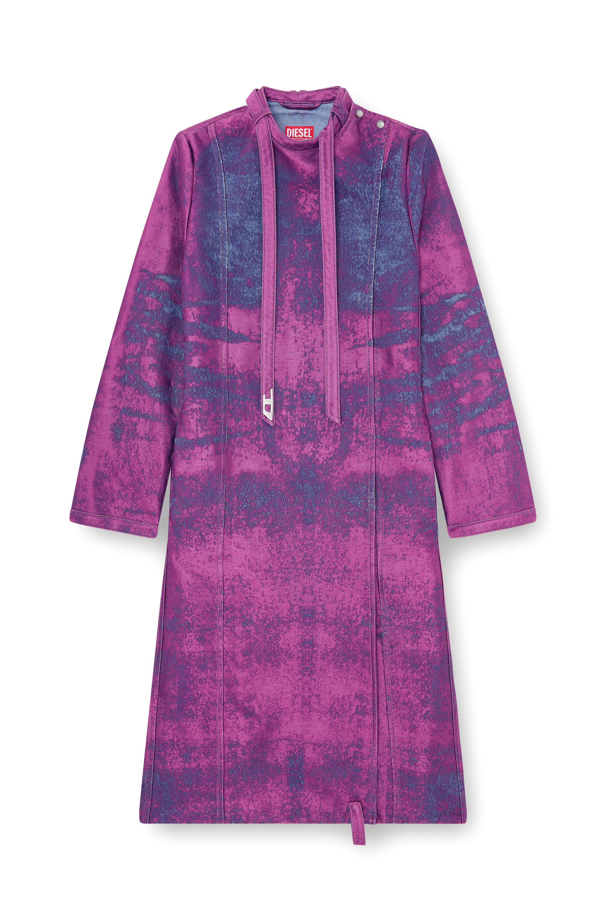 Diesel - DE-DELGAR-FSI, Woman's Coat in coloured satin denim in Violet - 2