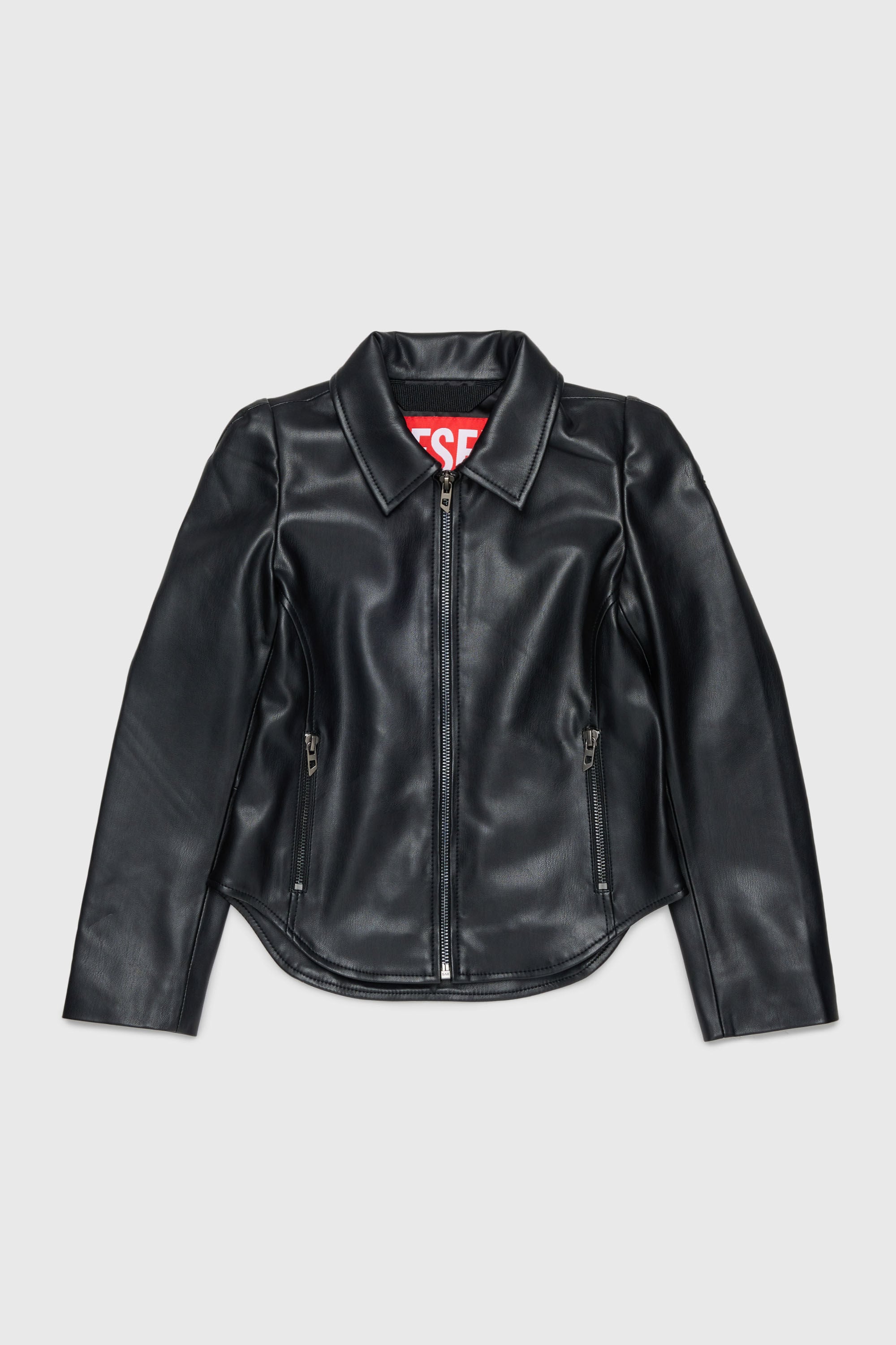 Diesel - JENNY, Woman's Shirt jacket in coated fabric in Black - 1