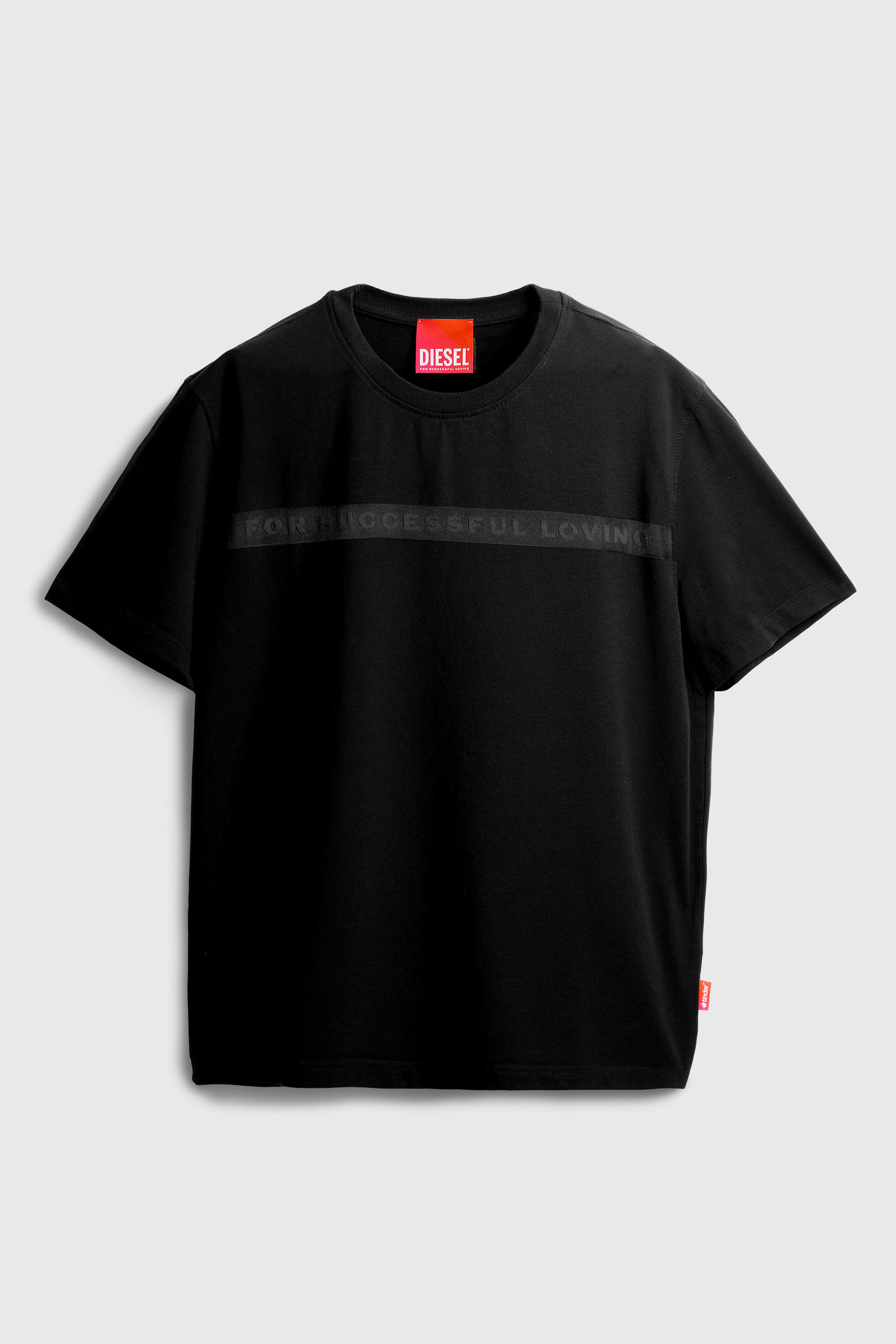 Diesel - PR-T-NOTS-CHI-R, Unisex's T-shirt with For Successful Loving logo in Black - 2