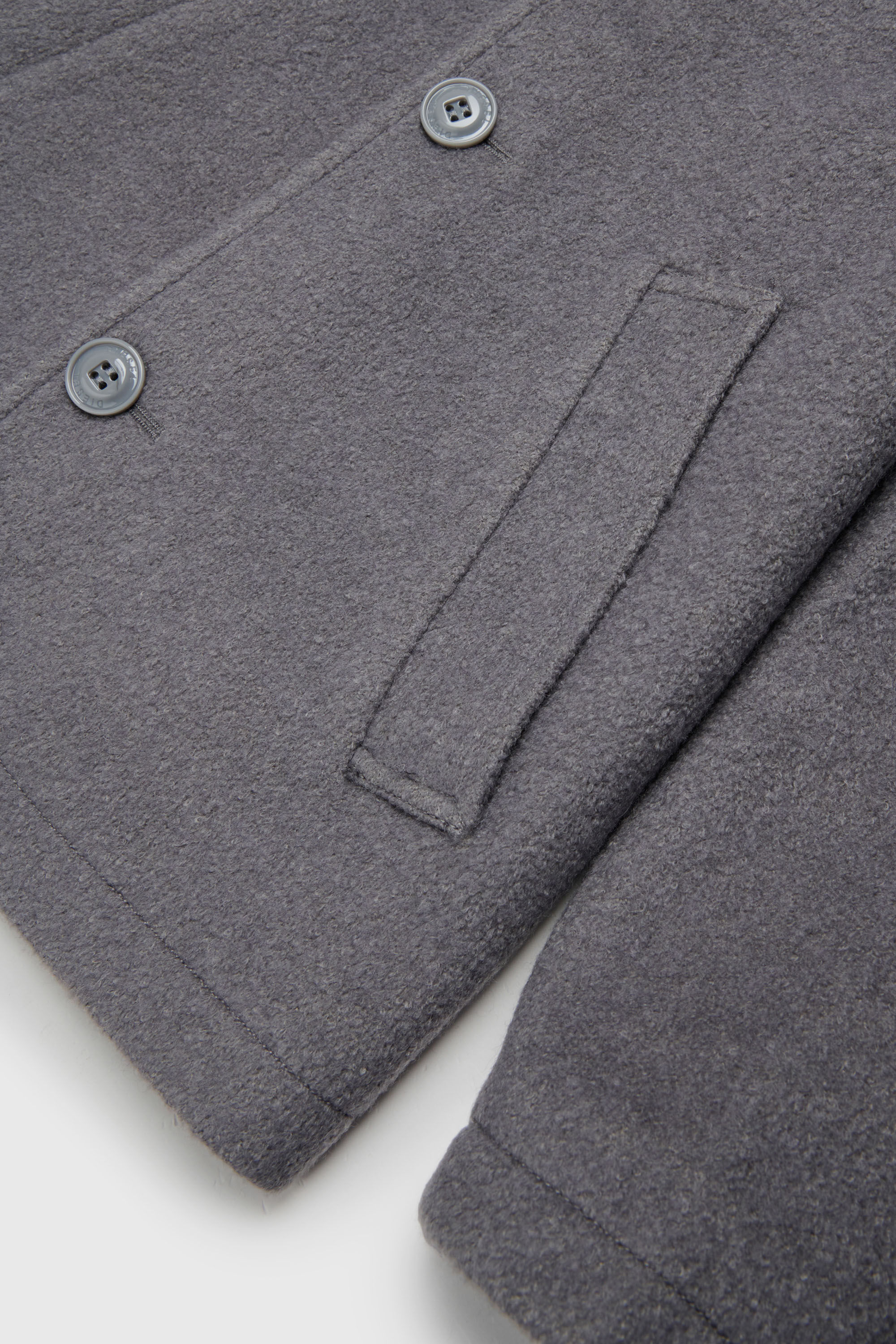 Diesel - JASTONEOUT, Man's Wool-blend coat with detachable hood in Dark grey - 4