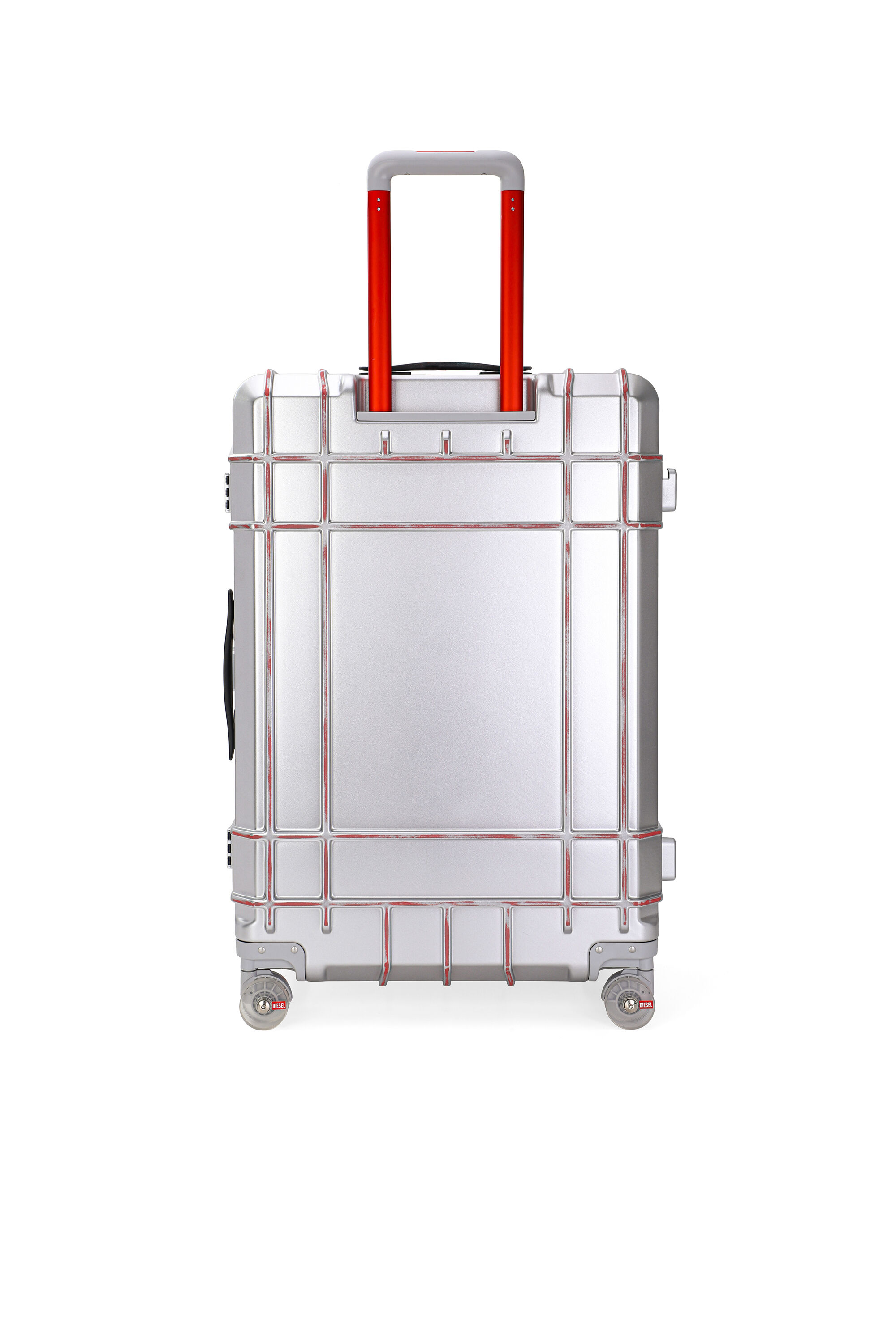 Diesel - DIESEL PC STRONG IMAGE TROLLEY- DSL003, Unisex's Rugged suitcase size L in Silver - 2