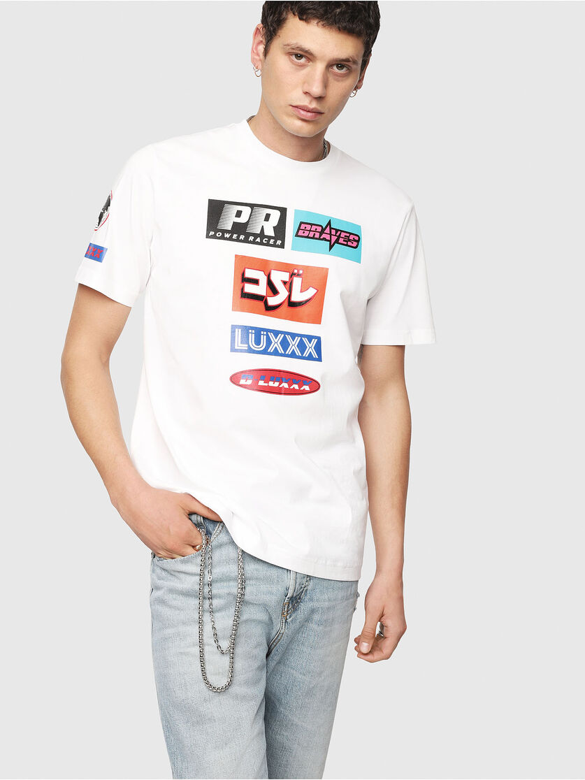 T Just Ya Men Jersey T Shirt With Logo Graphic Diesel