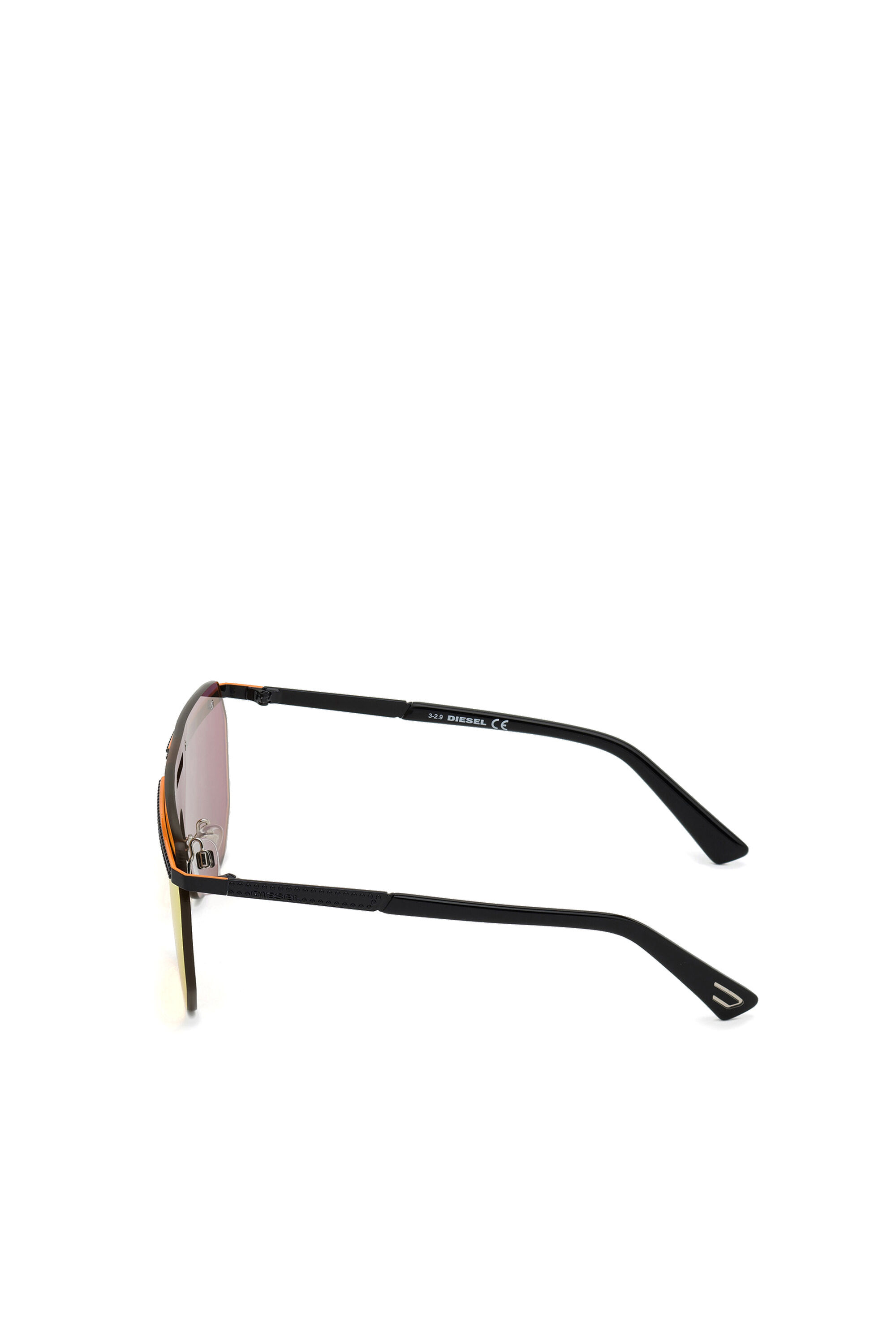 Diesel - DL0259, Unisex's Unisex wraparound with lens in raw-cut nylon in Orange/Black - 4