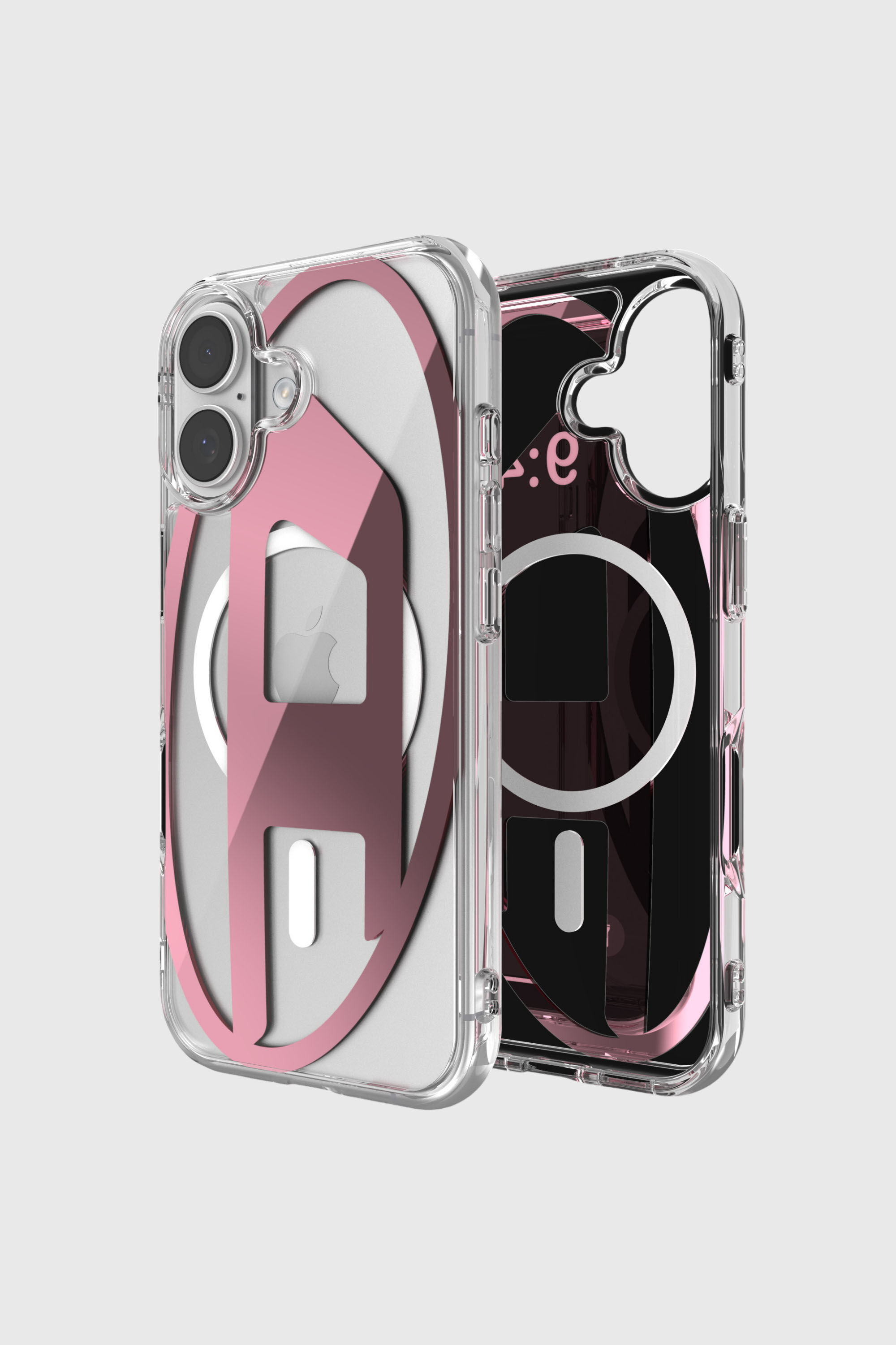 Women's Oval D metallic case with magsafe for iPhone 17 | Pink