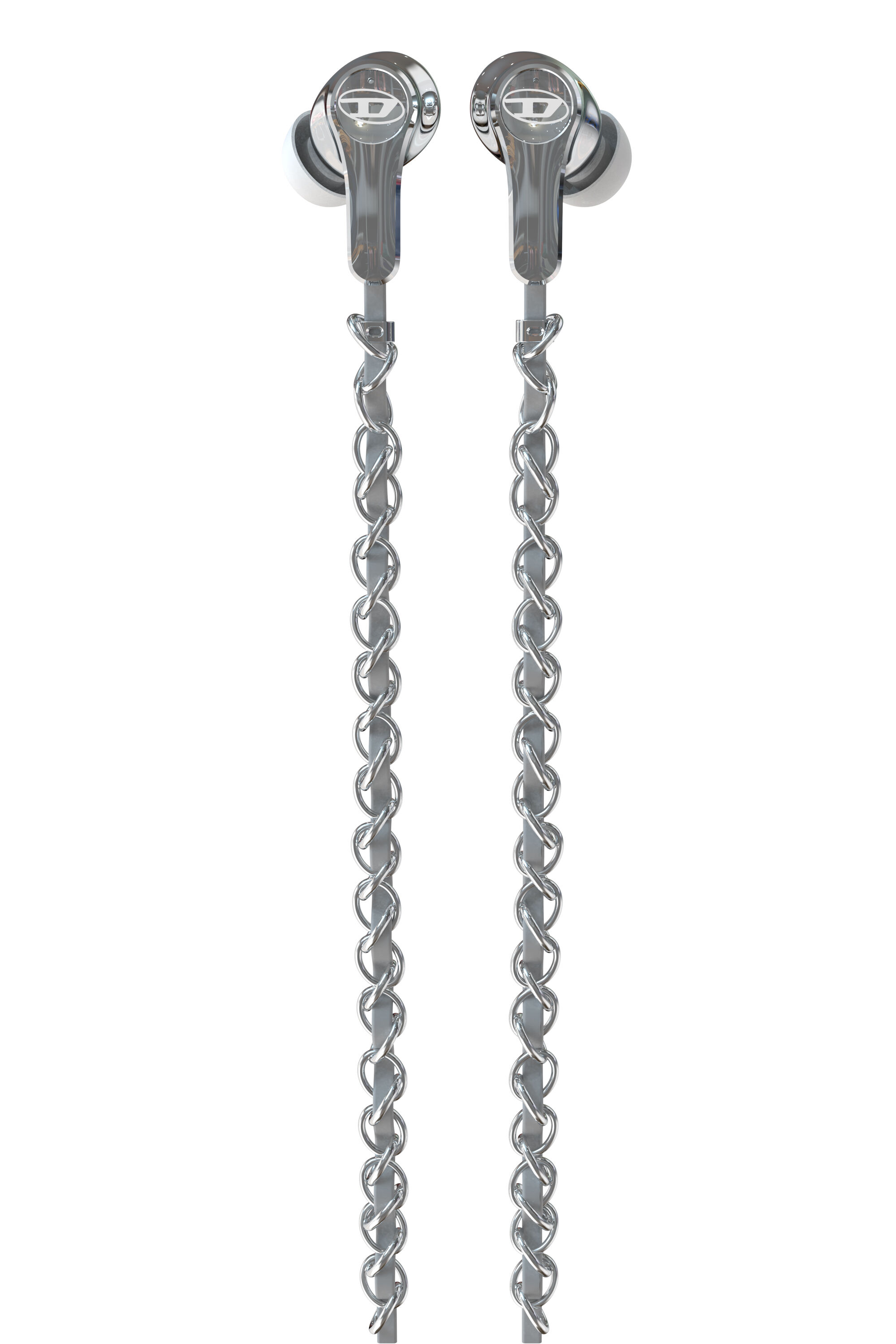 【19時なったので値引きしました】DIESEL Wired Earbuds 新品／DIESEL Wired Earbuds 有線イヤホン シルバー ディーゼル
