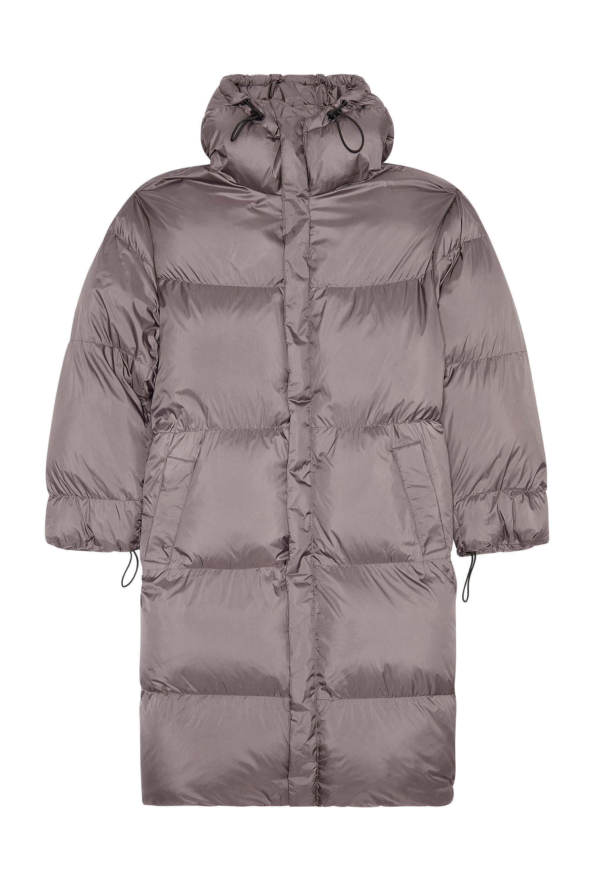 Men's Puffer coat with stitched oval D logo | Grey | Diesel FI
