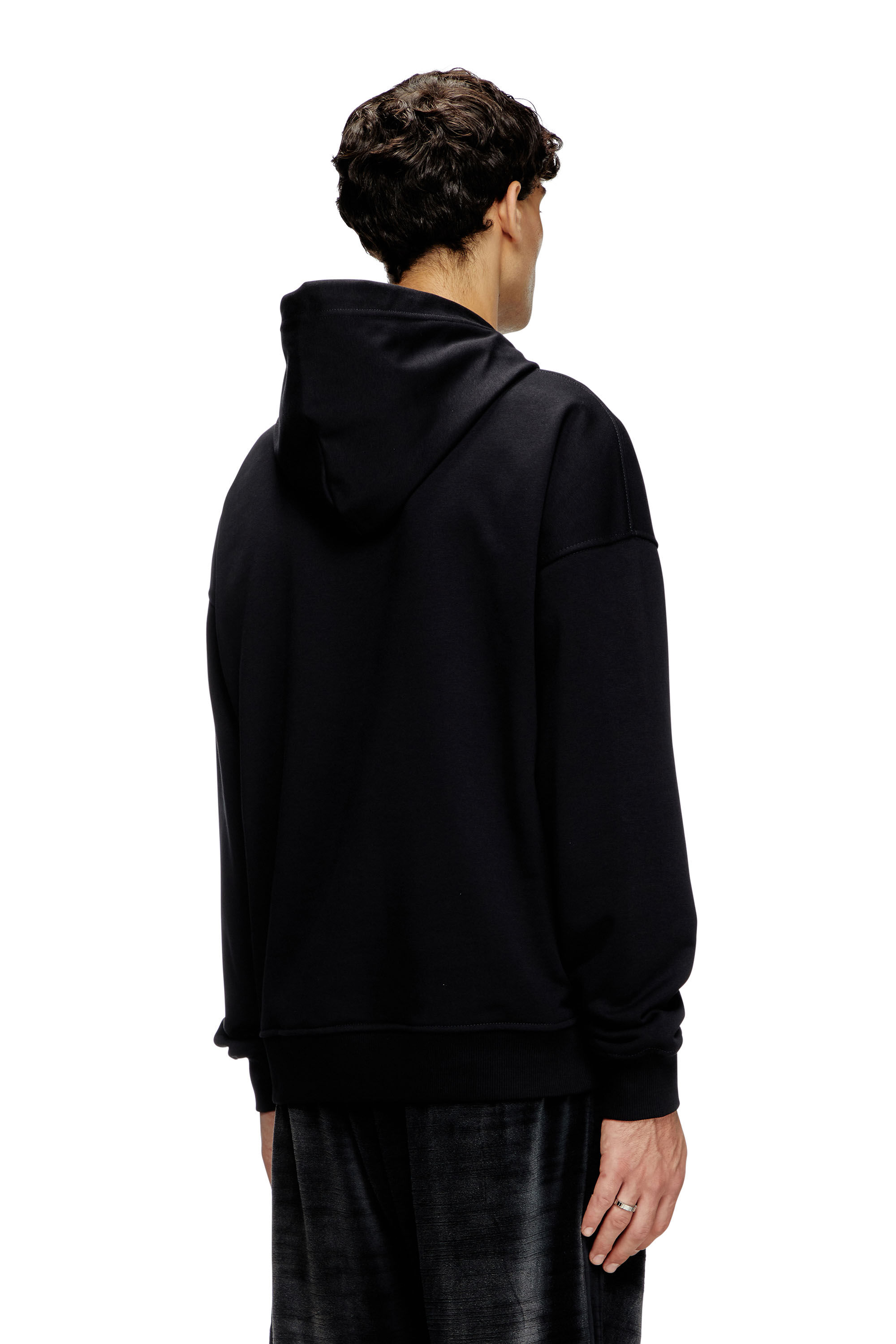 パーカー・フーディ DIESEL SlopR1 Hood Black A164010HYAT9XX A164010HYAT9XXSS25 Men's Hoodie with small logo | Black | Diesel