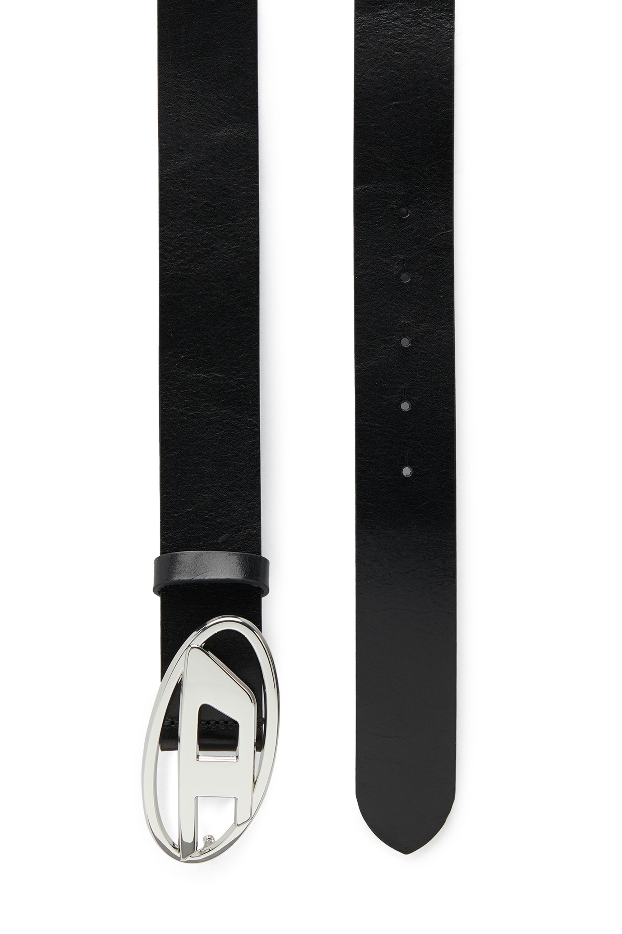 B-1DR Woman: leather Belt with silver D logo buckle | Diesel