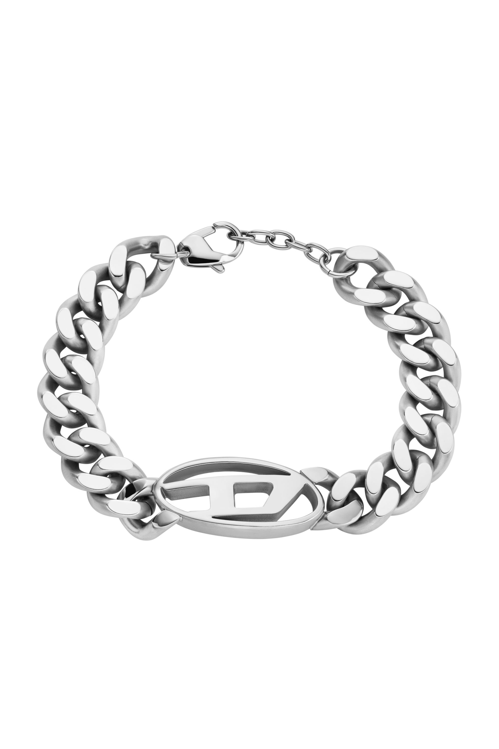 アクセサリー14700 Men's Oval D Logo Chain Bracelet | Silver | Diesel