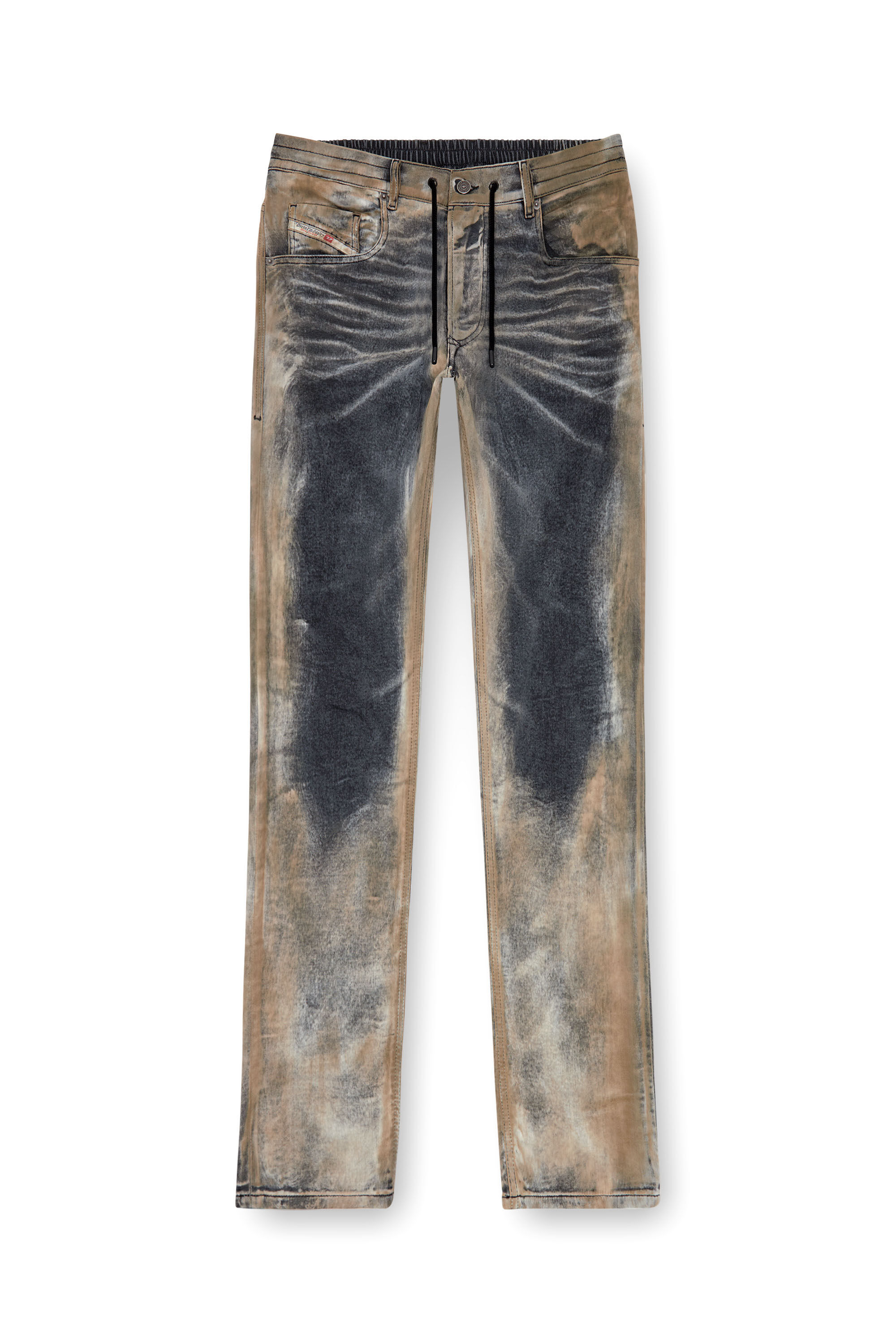 Diesel - Man Tapered 2030 D-Krooley Joggjeans® 068NP, Black/Dark grey - Image 2