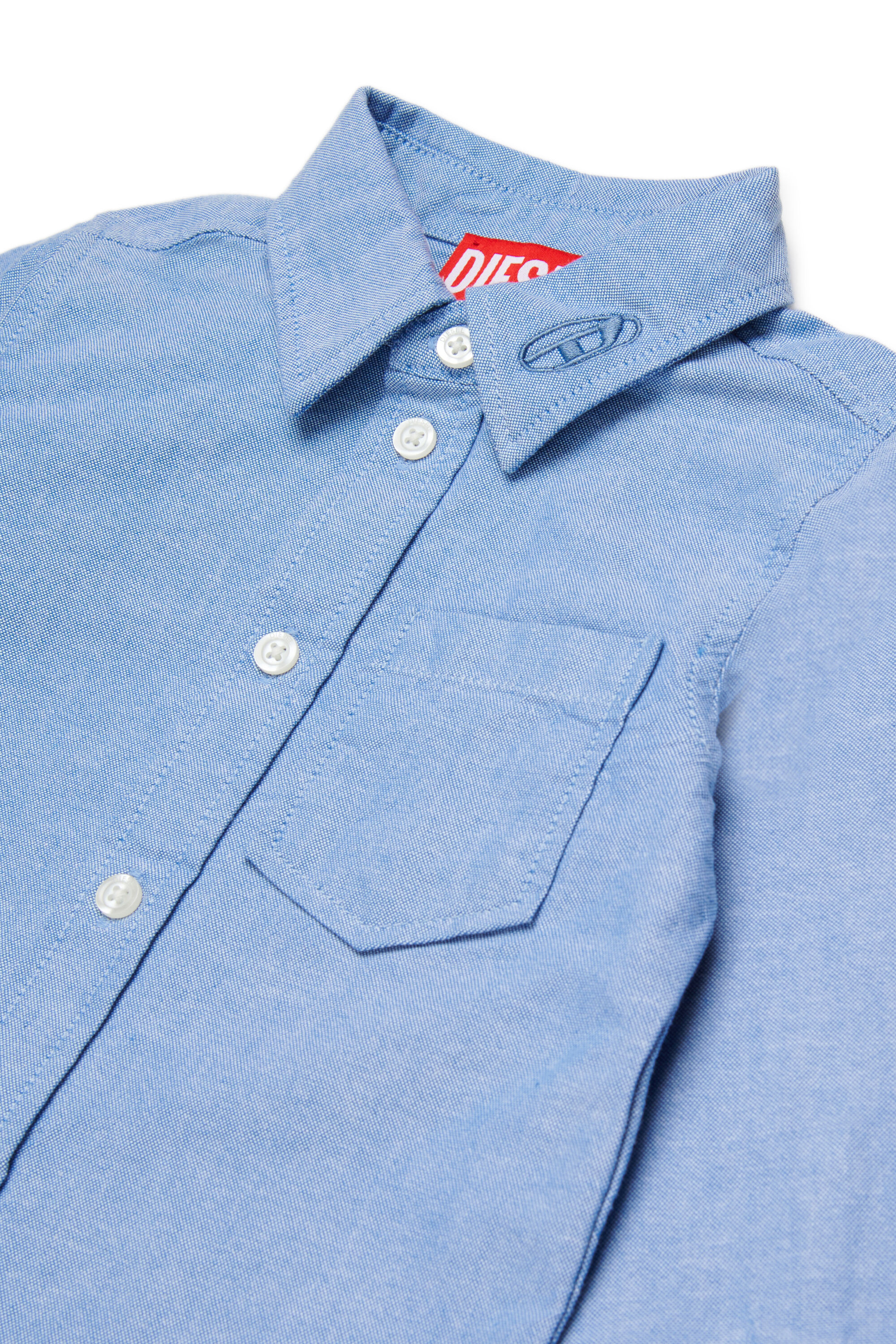 Diesel - CELB, Man's Shirt with embroidered back in Blue - 3