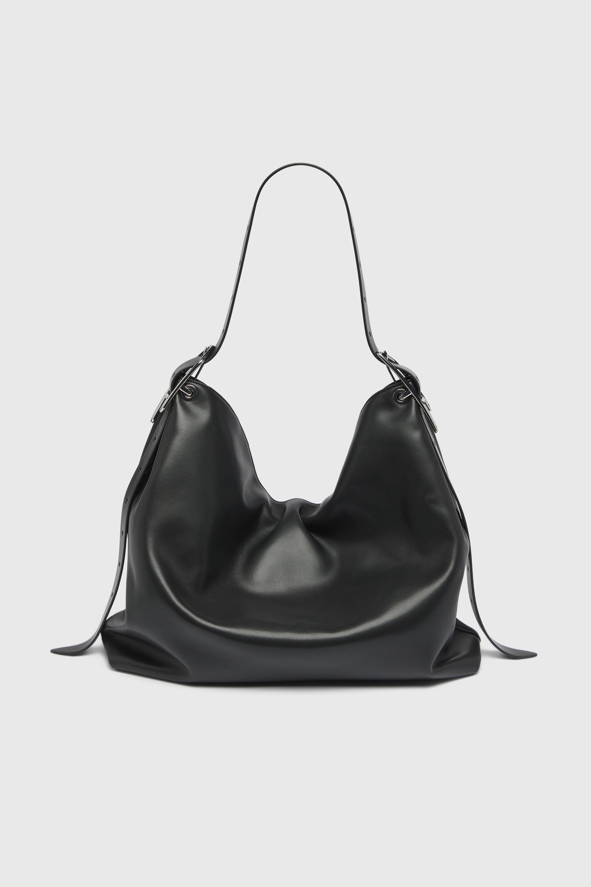 Diesel - D-LINE HOBO L, Woman's D-Line-Leather hobo bag in Black - 3