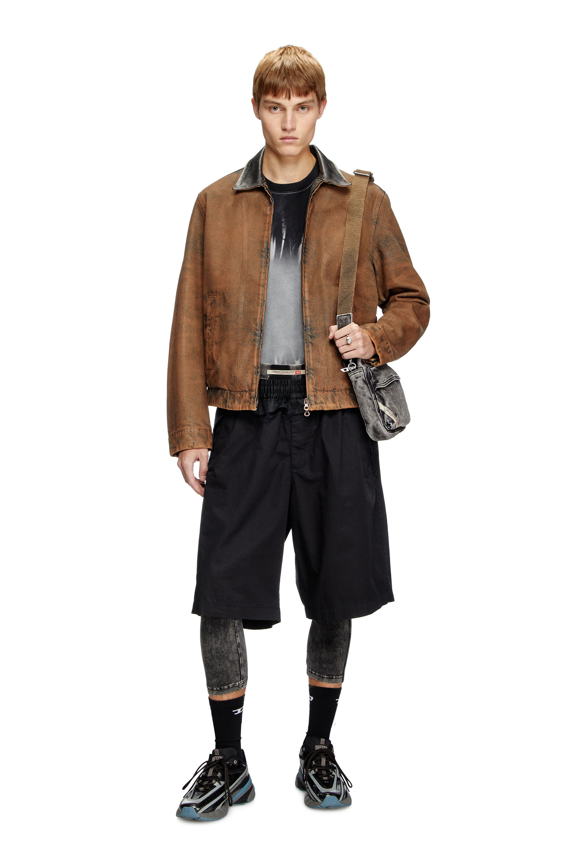 Diesel - P-GUSTAF-SHORT, Man's Cargo shorts in Black - 1