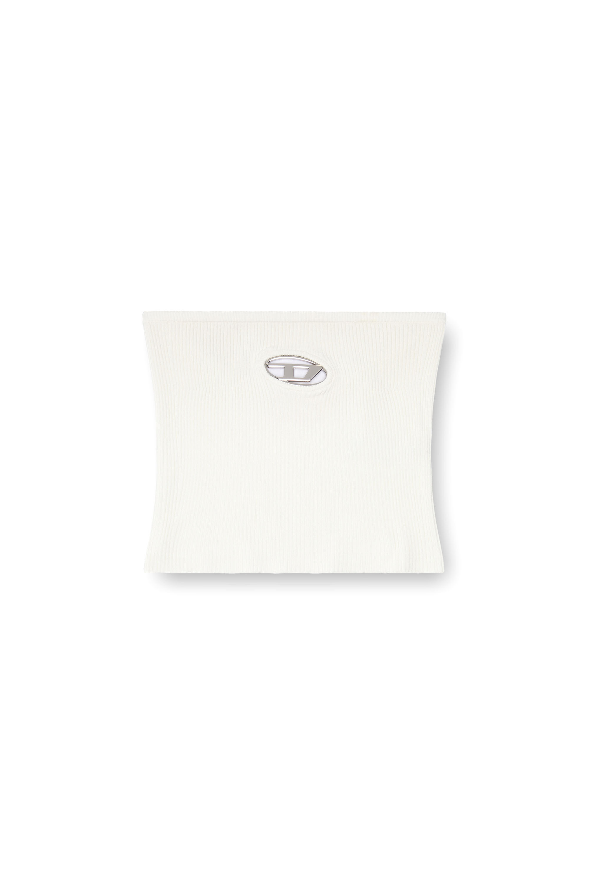 Women's Tube top with logo plaque | White | Diesel Women's Tube top with logo plaque | White | Diesel