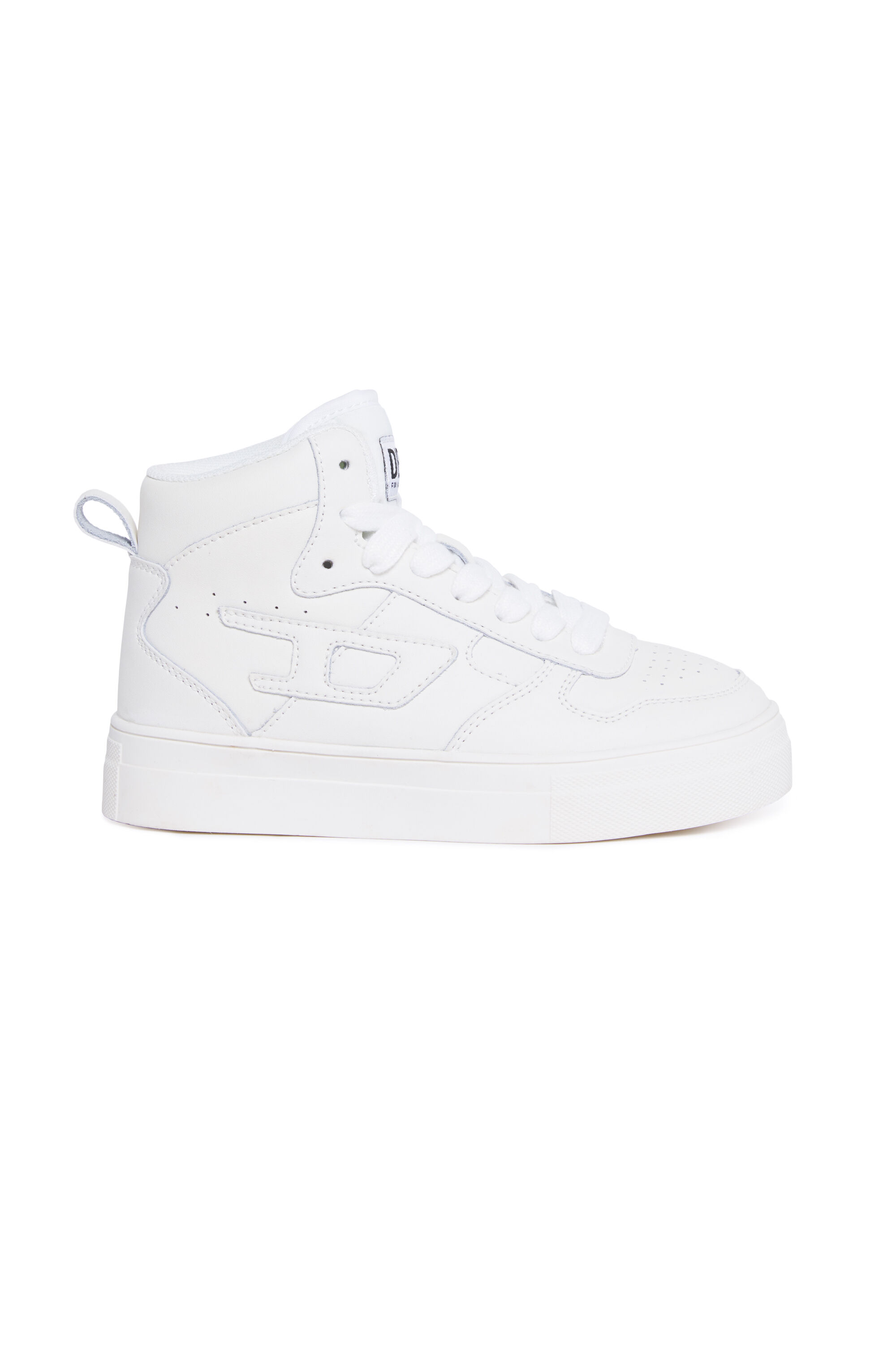 Diesel - S-UKIYO MID 2.0., Unisex's High-top sneakers in perforated leather in White - 1