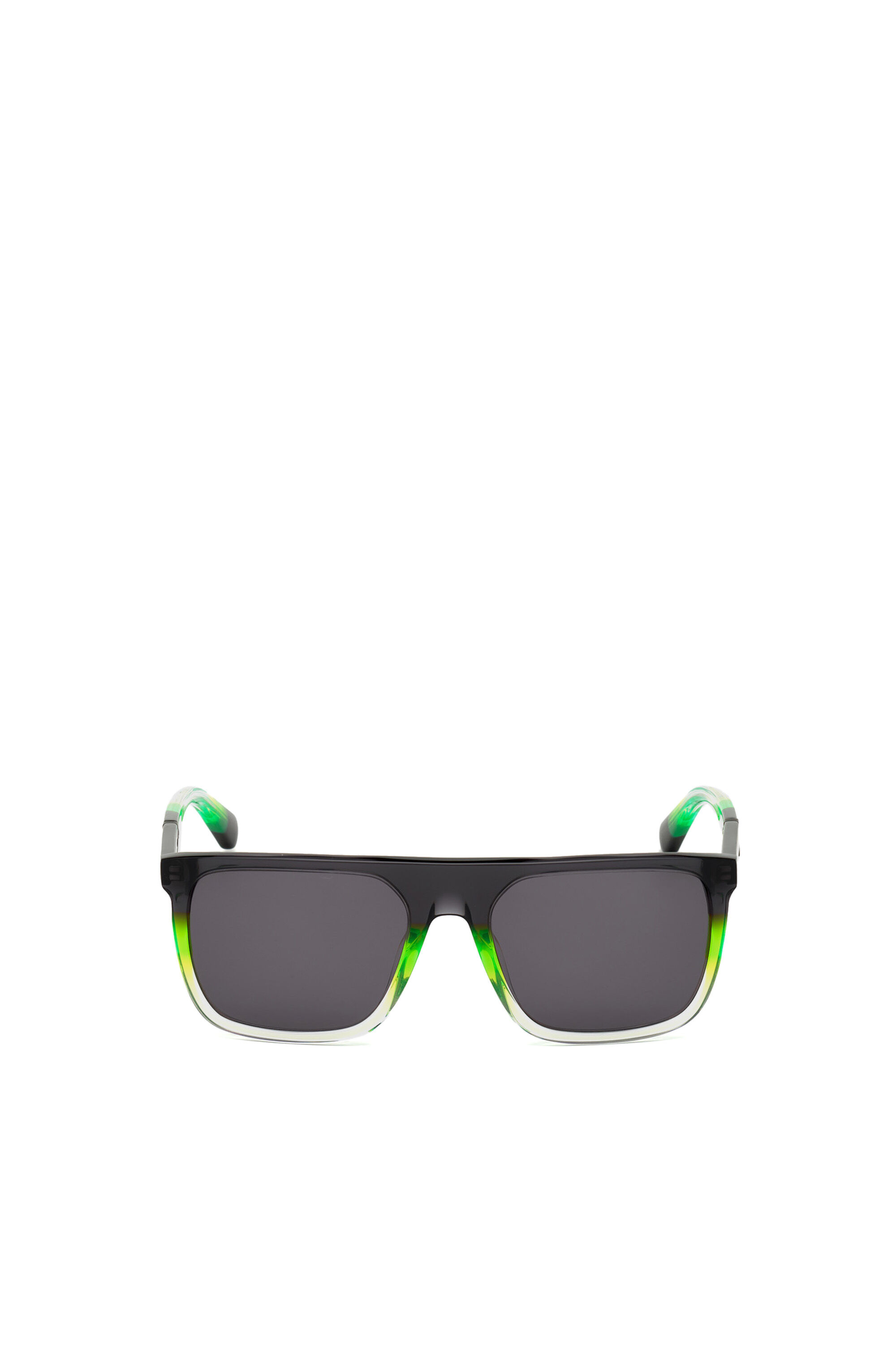 Diesel - DL0299, Man's Sunglasses with squared acetate shape in Black/Green - 1