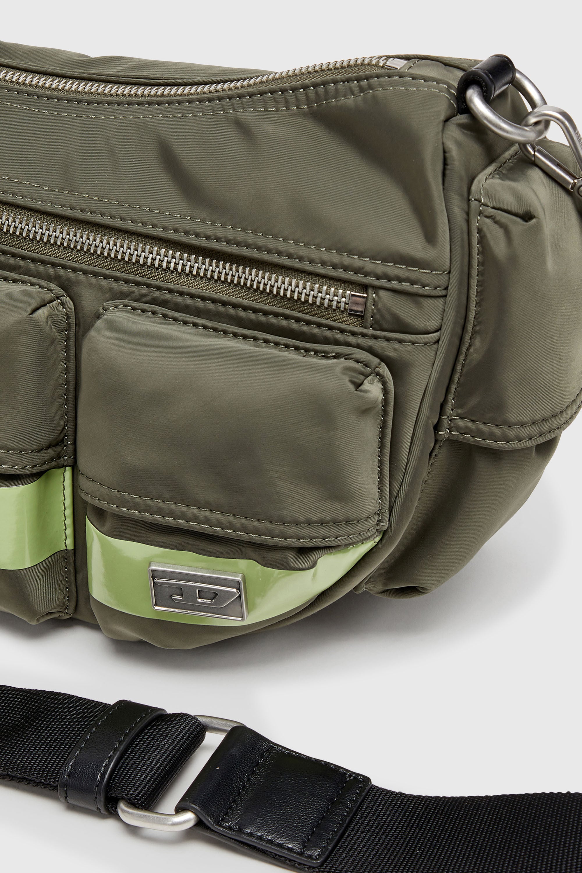 Diesel - MULTI-PKTS SHOULDER BAG X, Unisex's Multi-Pkts - Shoulder bag with color-block design in Green/Yellow - 5