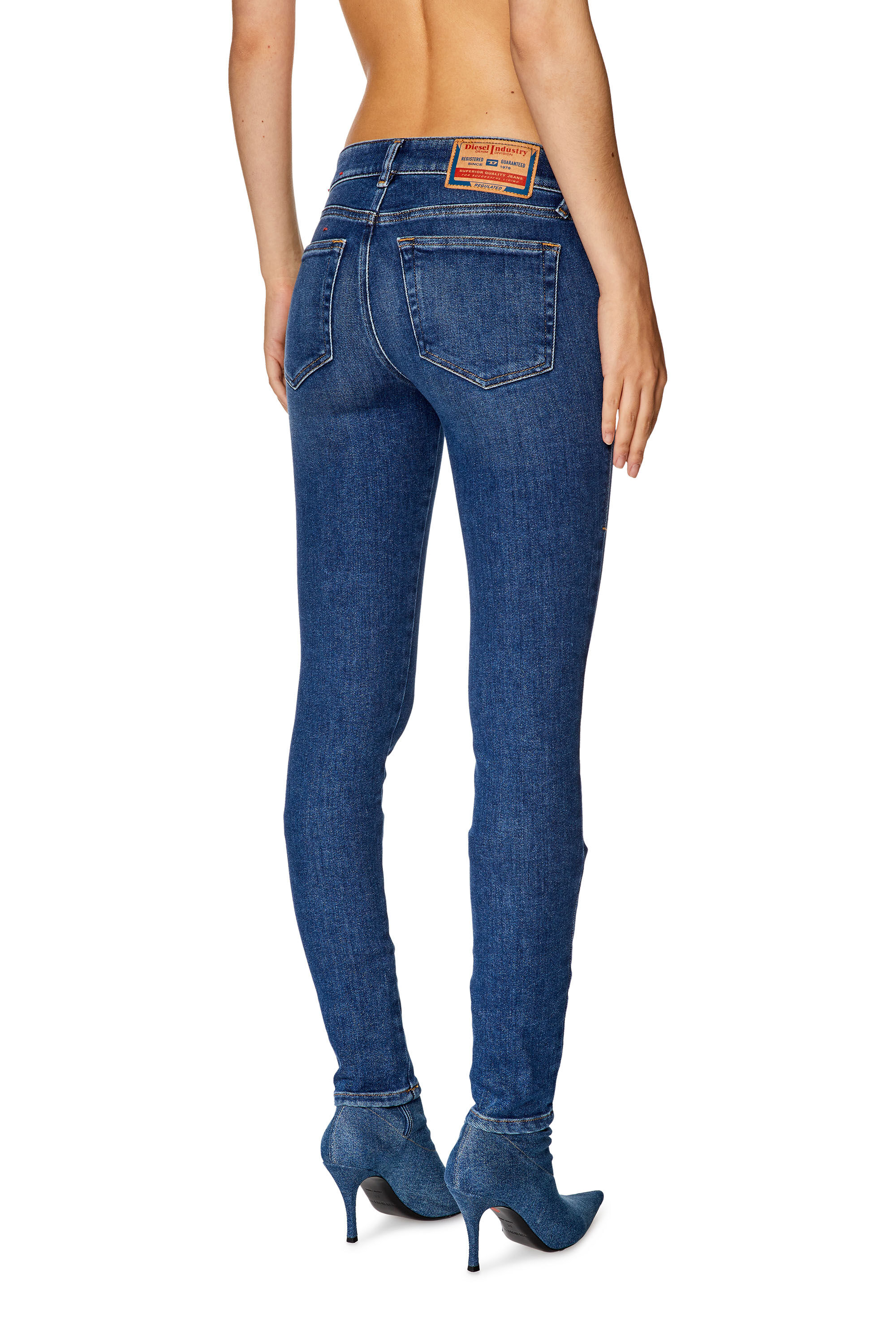 Diesel - Super skinny Jeans 2018 Slandy-Low 09F86, Medium blue - Image 4