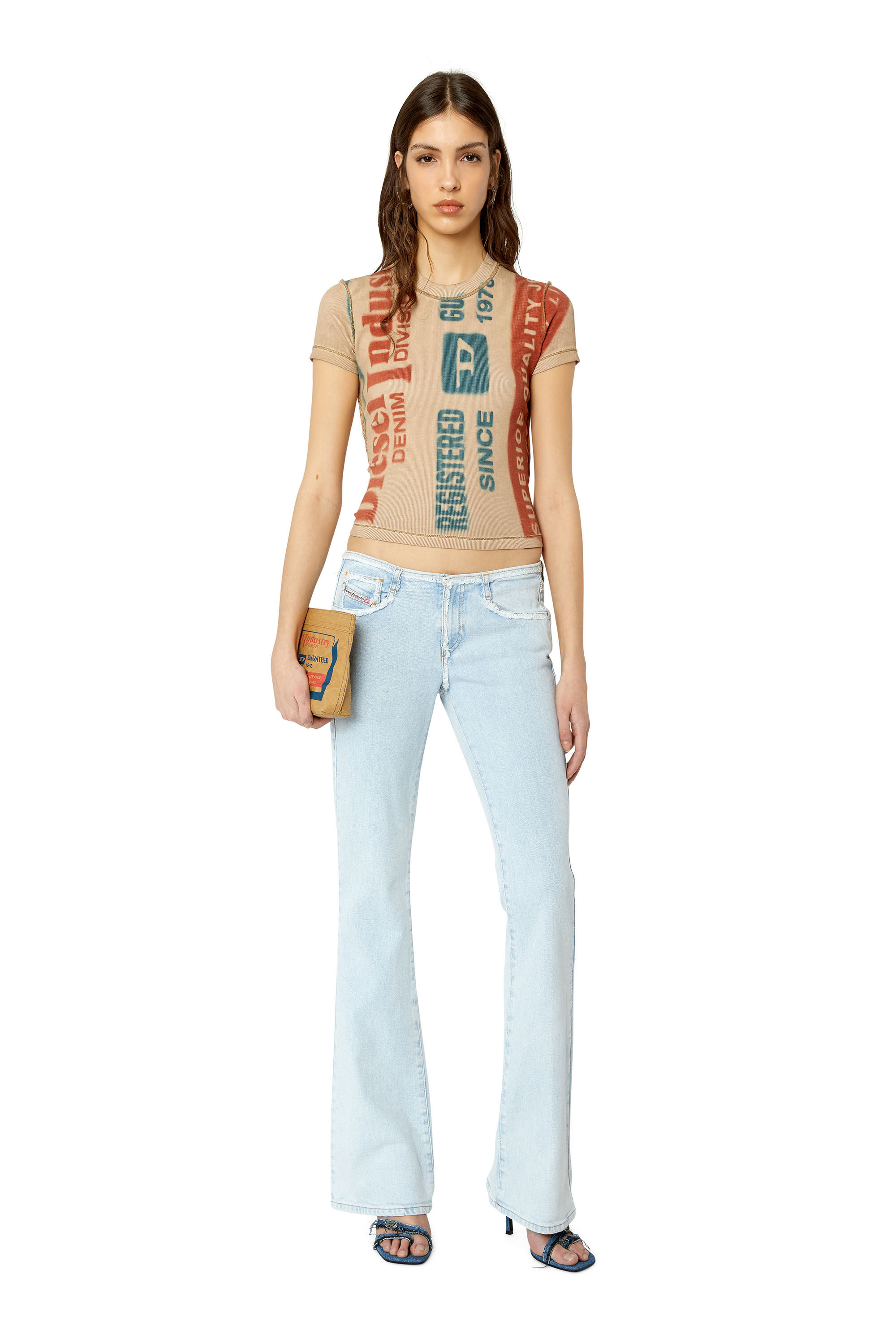 Diesel - Bootcut and Flare Jeans 1969 D-Ebbey 09F68, Light Blue - Image 1