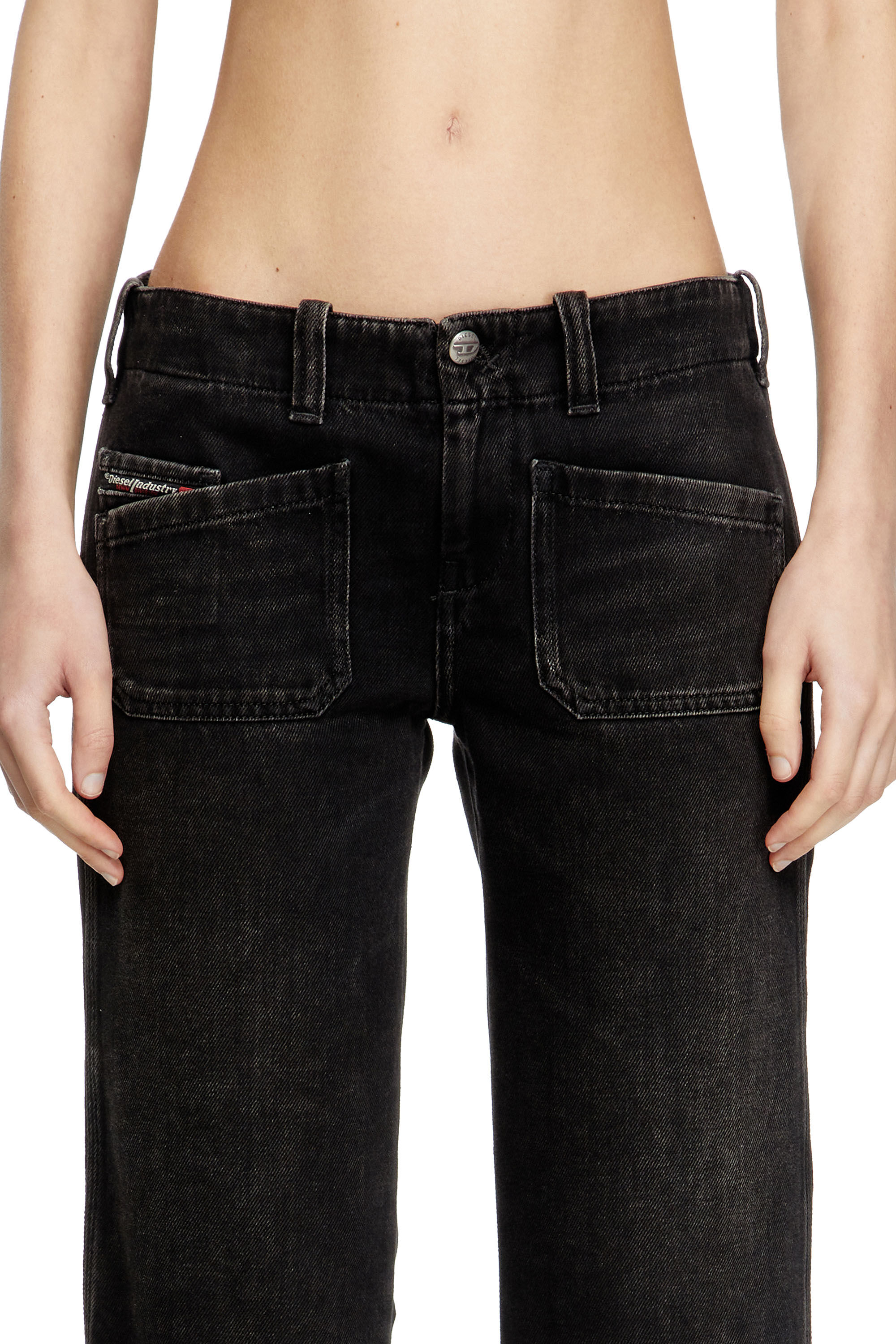 Women's Capri shorts in denim | Black | Diesel {{Country}}