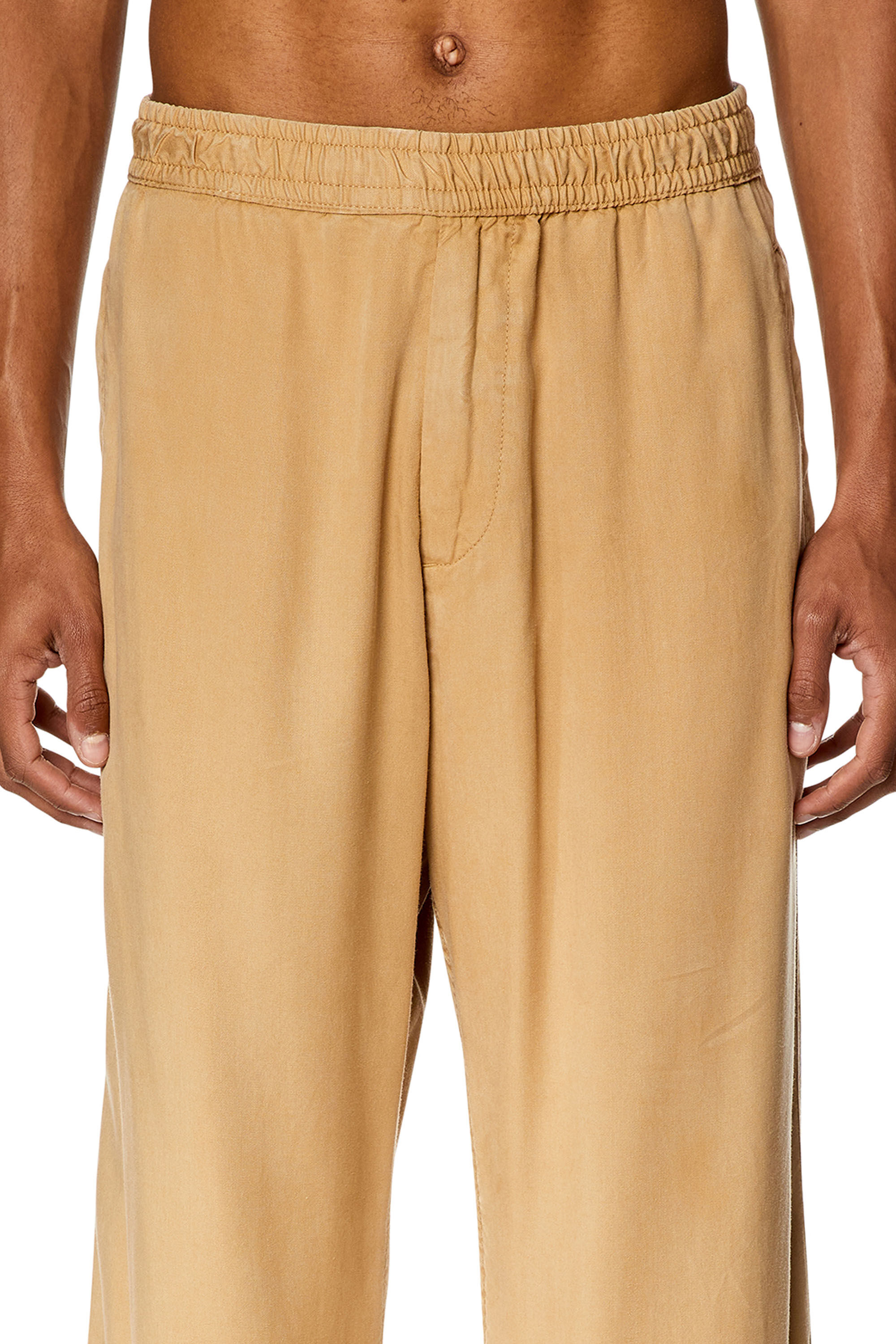 Diesel - P-GOLD-SPORT, Man's Fluid pants in twill in Beige - 5