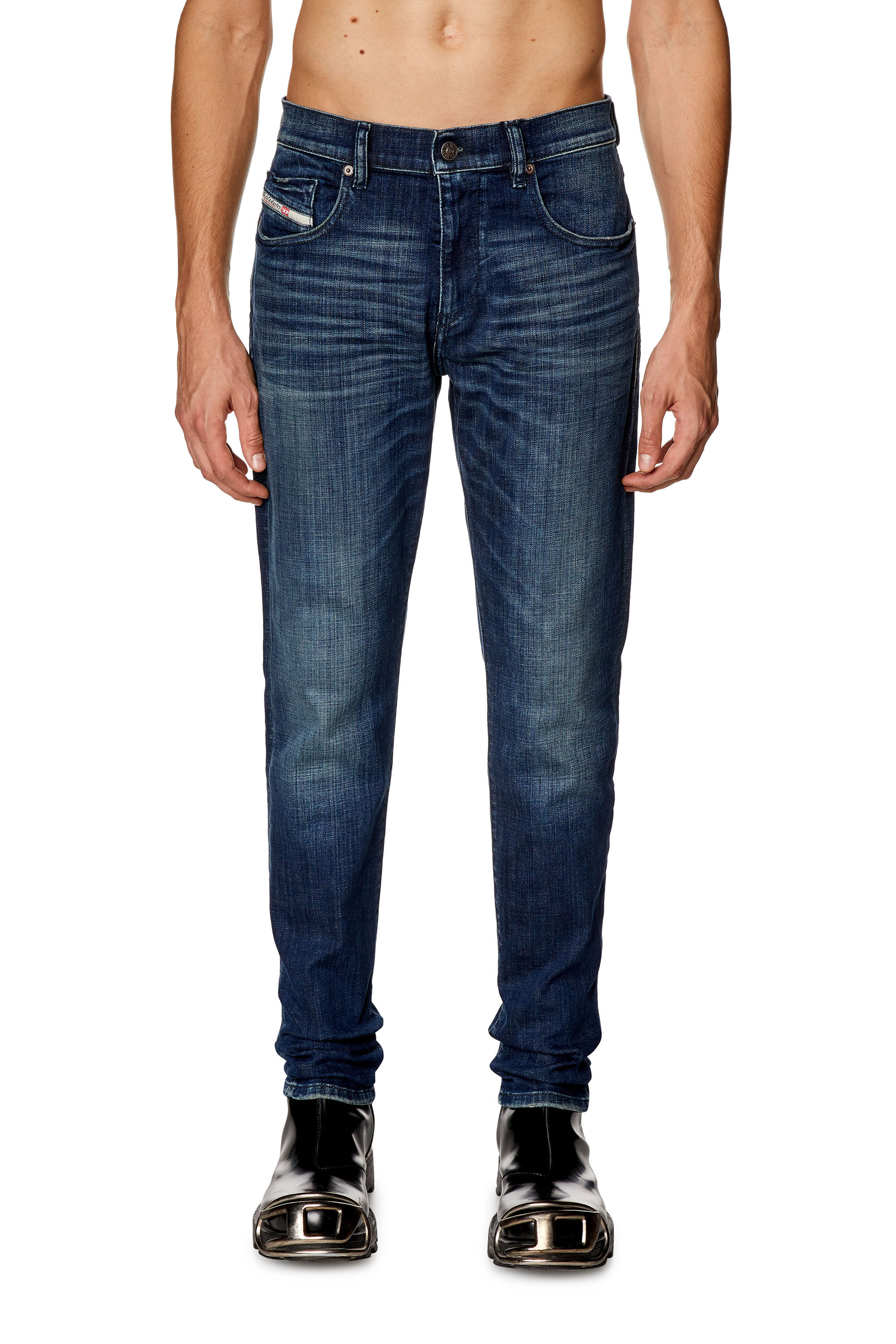 Diesel - Slim Jeans 2019 D-Strukt 09H35, Dark Blue - Image 3