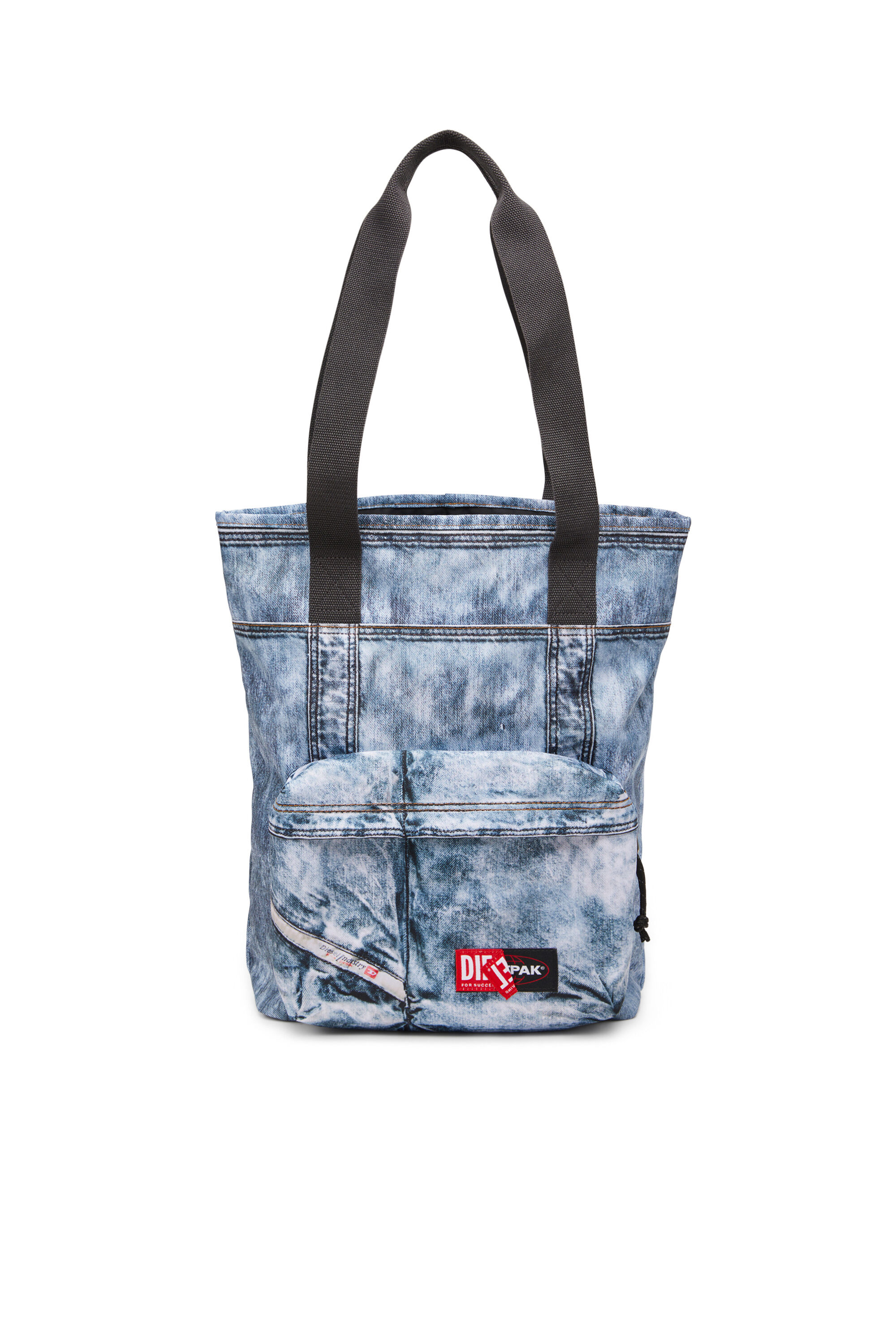 【希少】diesel denim l logo tote bag y2k Women's Tote bag in trompe l'oeil denim | Blue | Diesel