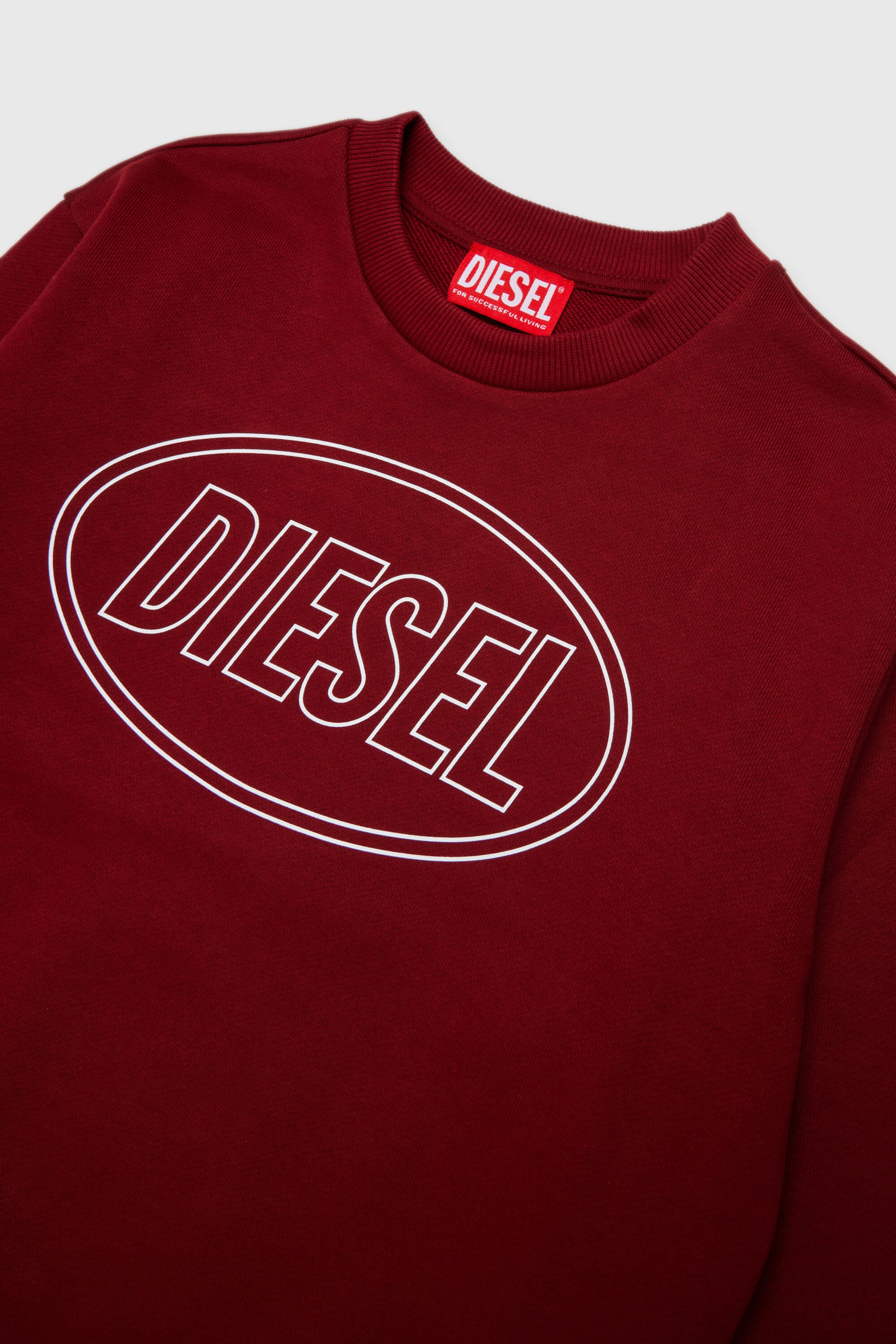 Diesel - SCIRCLE OVER, Man's Sweatshirt with logo print in Red - 3