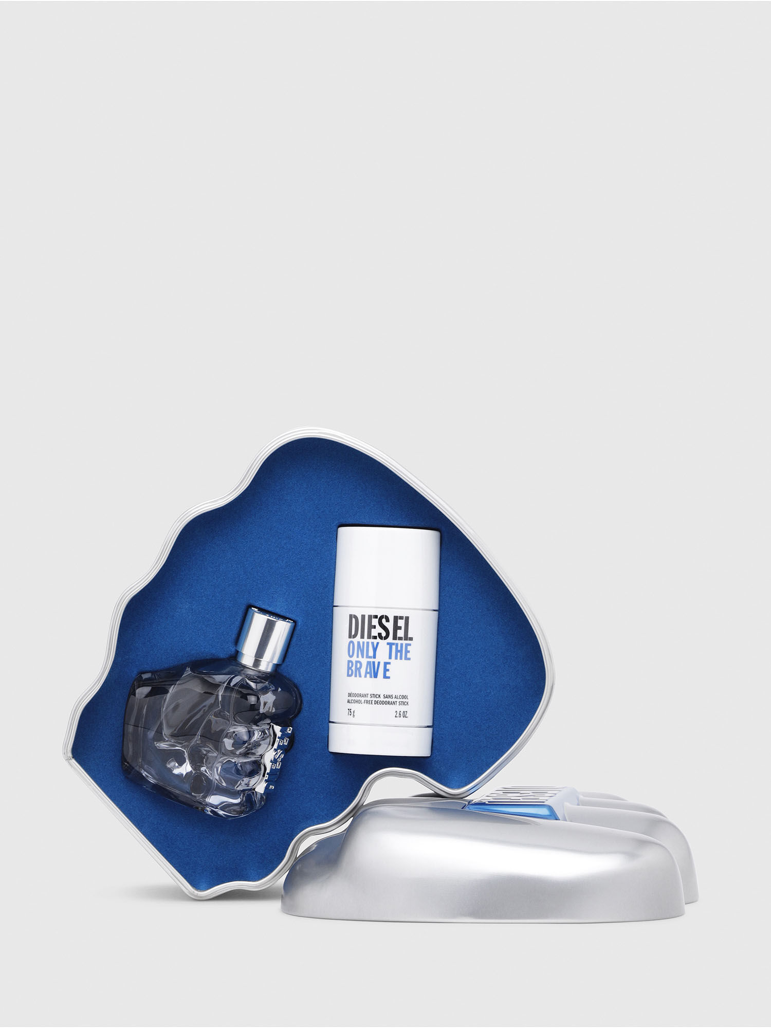Diesel - ONLY THE BRAVE 75ML METAL GIFT SET, Man's Metallic gift set  with Eau de Toilette for man 75ml and deodorant 75gr in Generic - 1