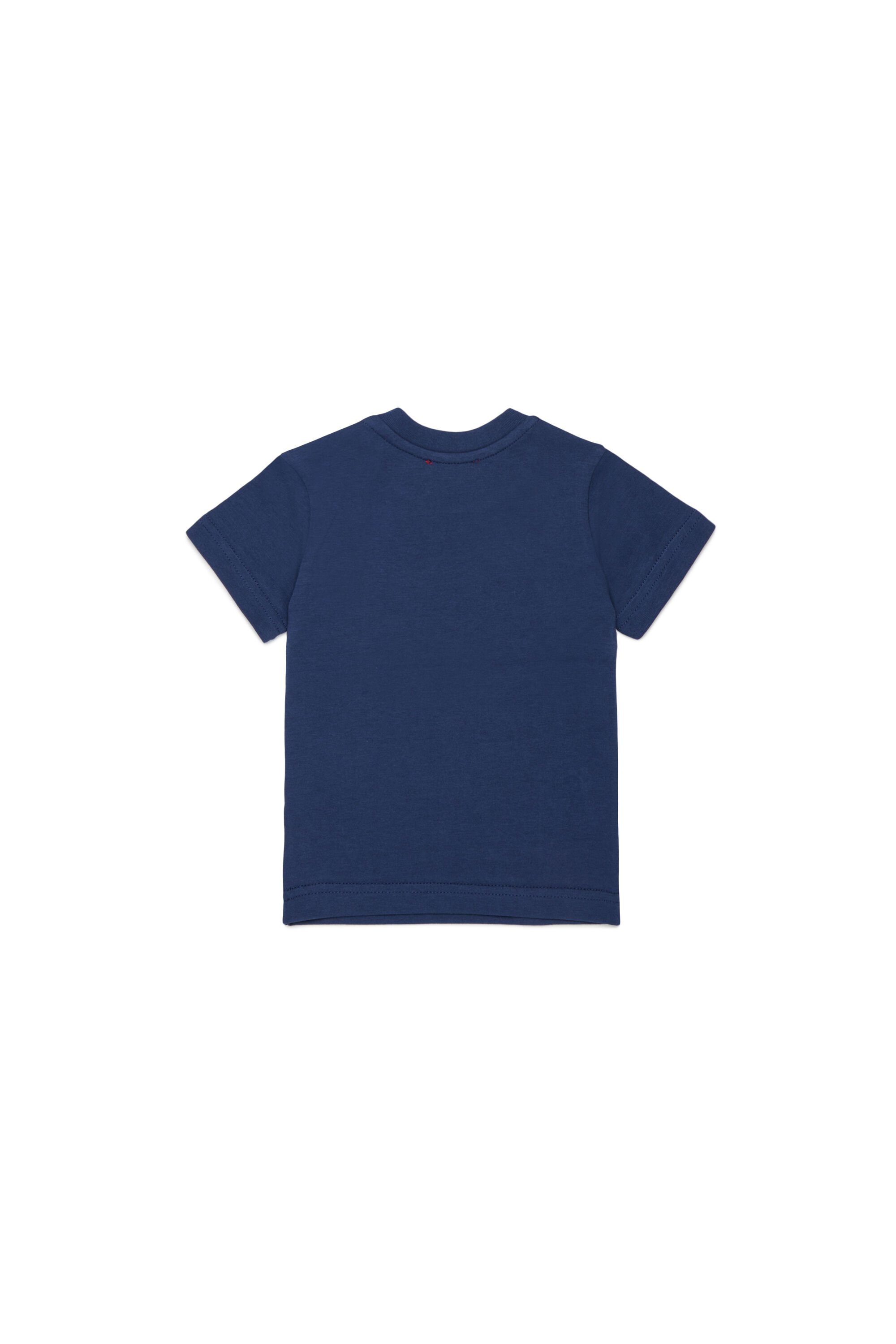 Diesel - TSINB, Man's Cotton T-shirt with slogan print in Dark Blue - 2