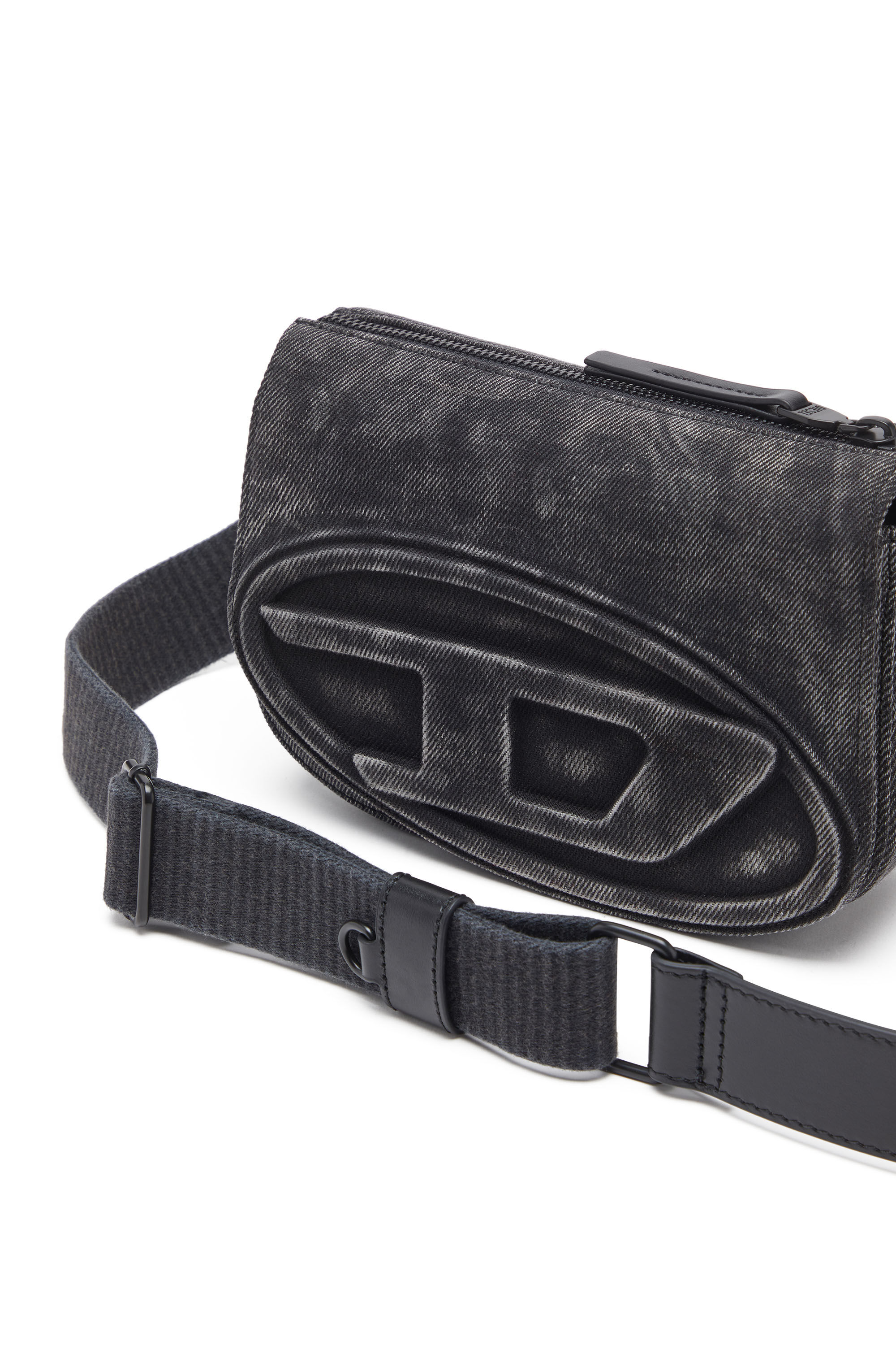Diesel - 1DR CAMERA BAG, Unisex's 1DR-Camera bag in stonewashed denim in Black - 2