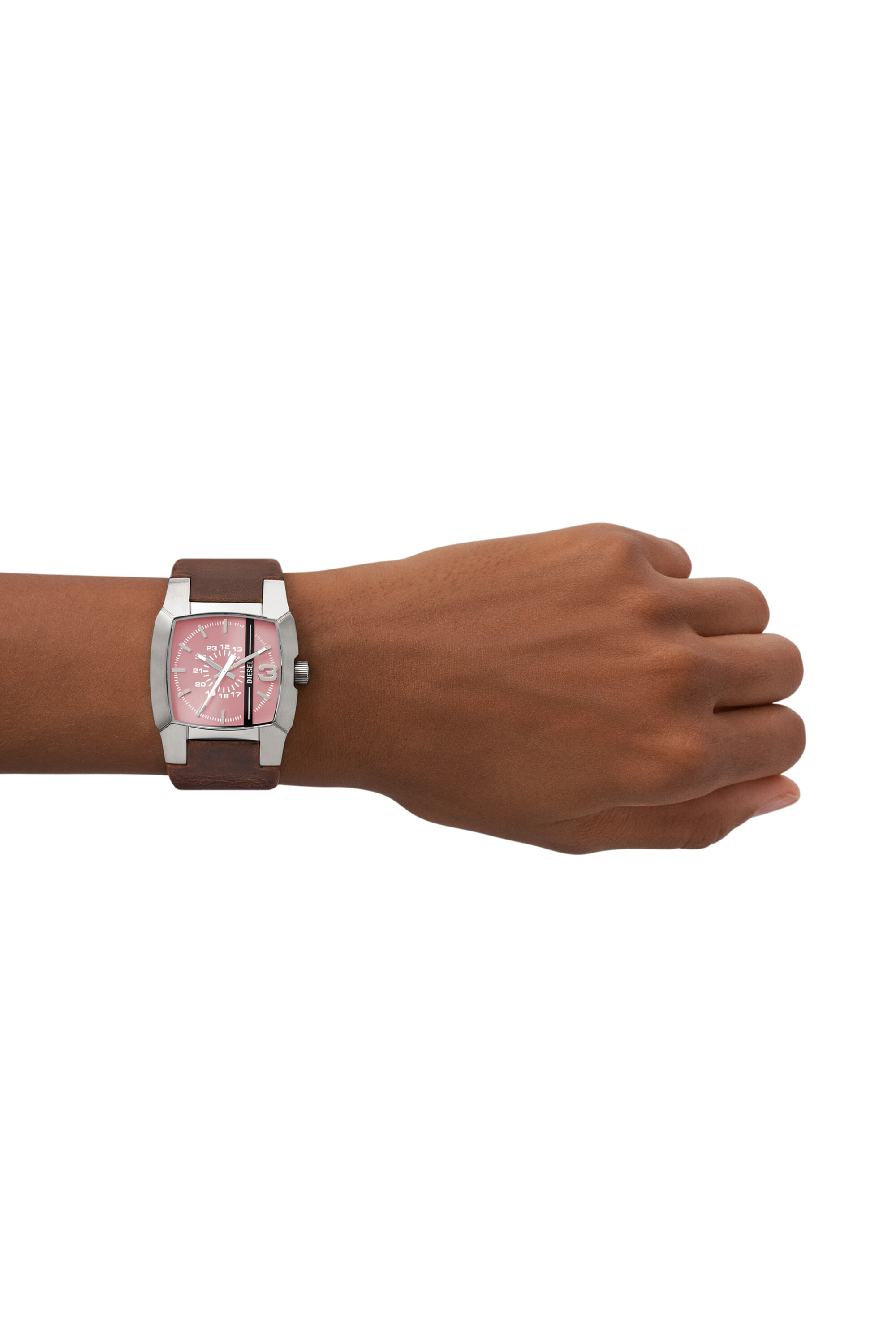 DZ1999: Cliffhanger Brown Leather Watch | Diesel