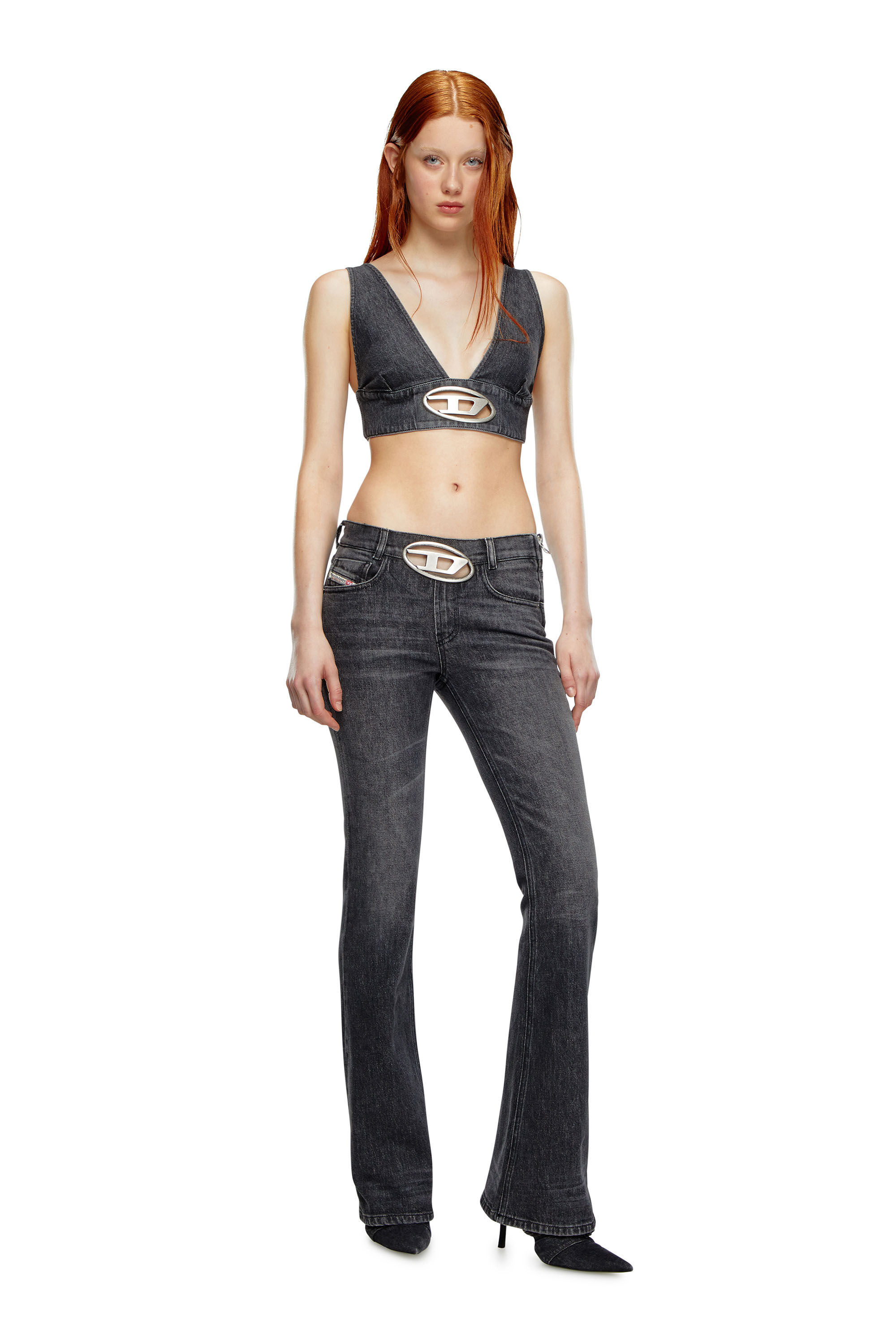 ブラジャー DIESEL Bras and tops Women's Triangle bra with Oval D plaque | Black | Diesel