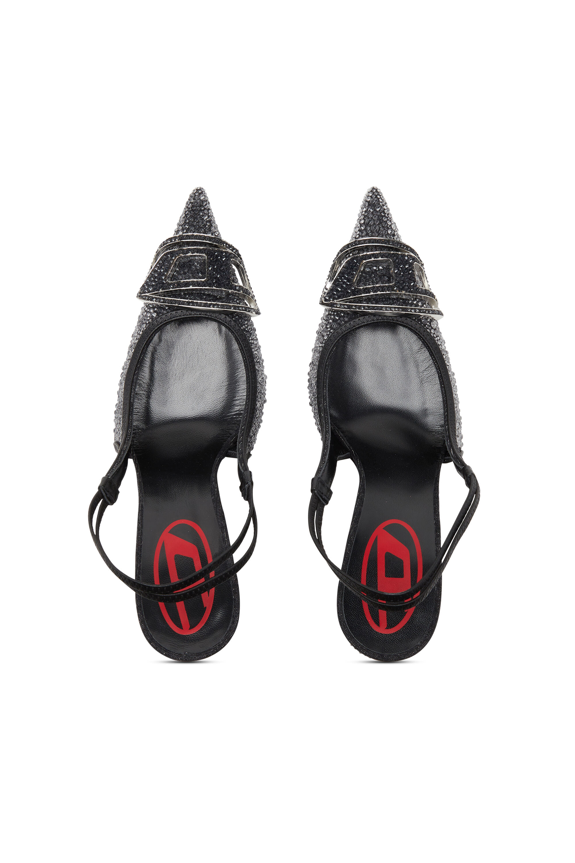 Women's D-Venus-Slingback in rhinestone denim | Black | Diesel