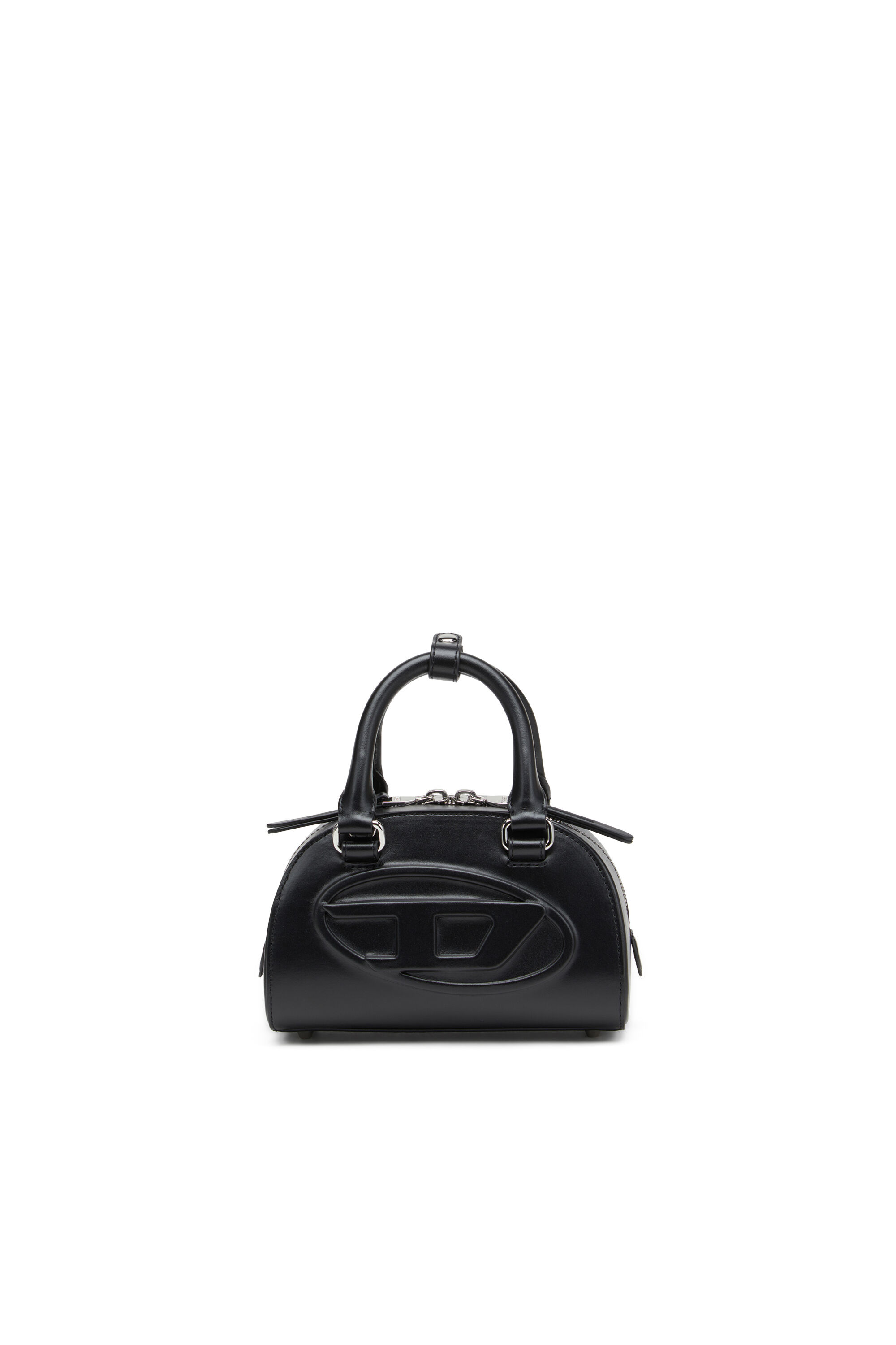 DIESEL☆ Leather mini bowling bag ブラック ショルダー付き Women's 1DR Dome-Leather mini bowling bag | Black | Diesel