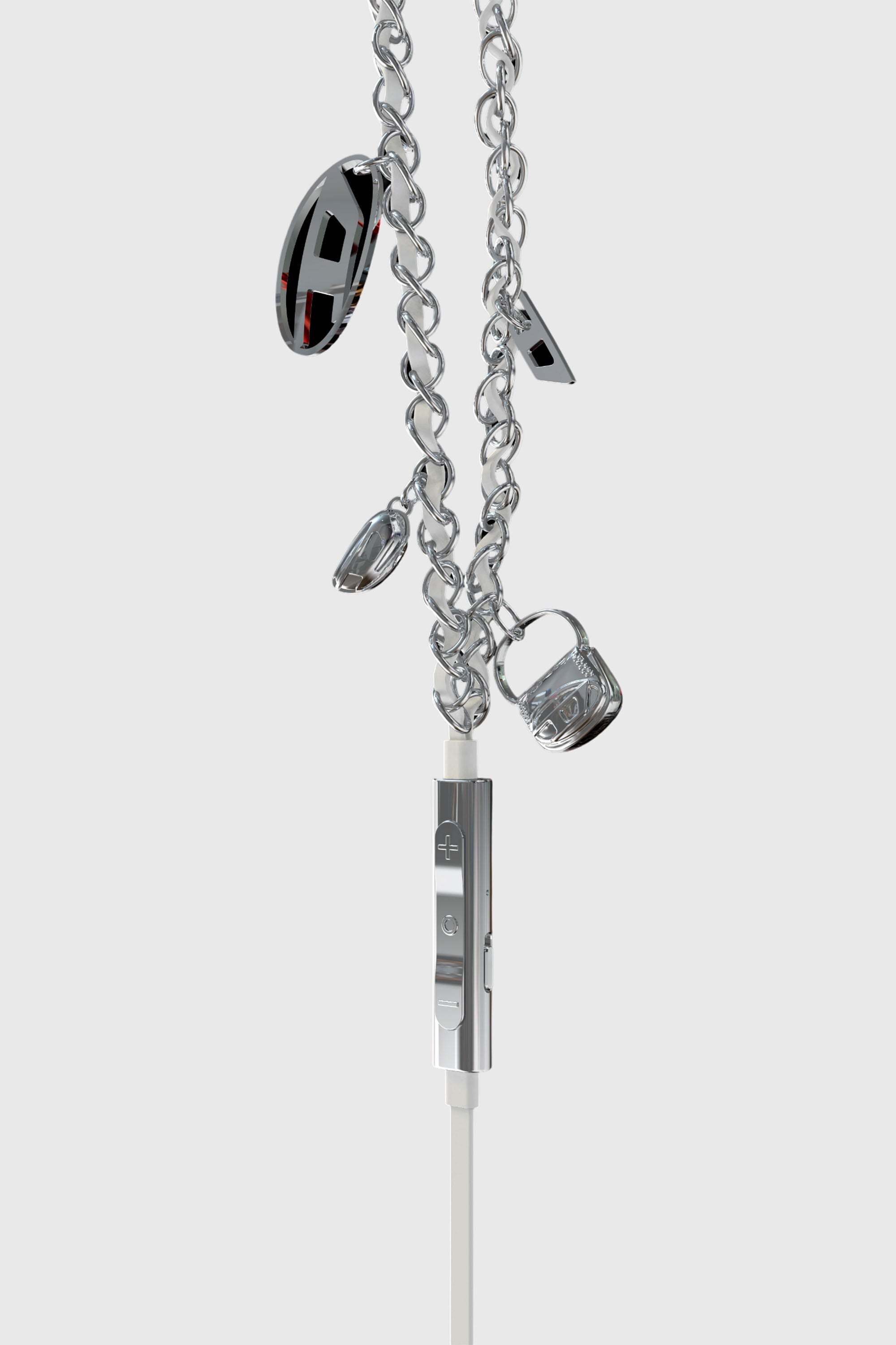 Women's Wired Earbuds and charms | Silver | Diesel {{Country}}