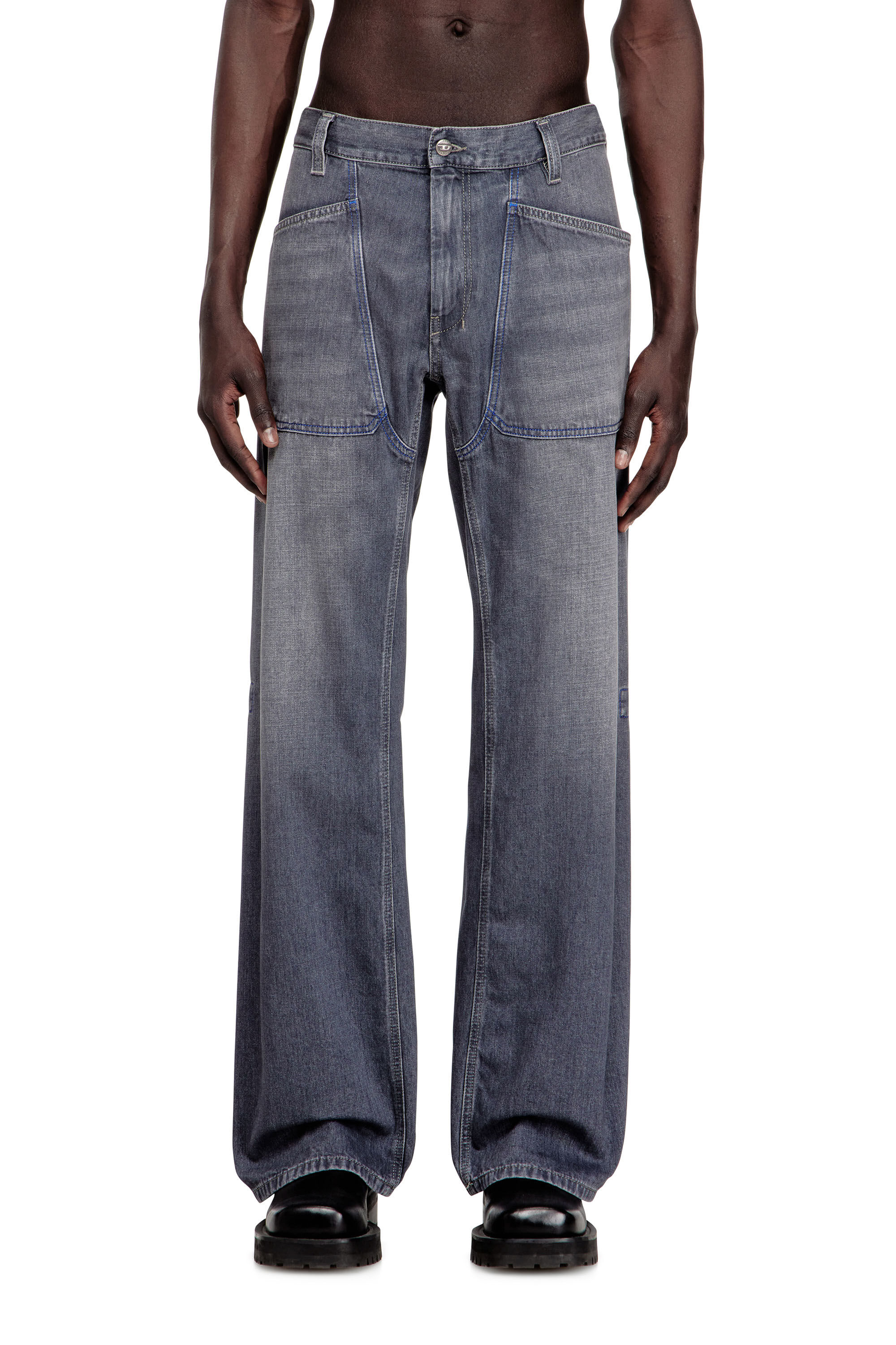 Diesel - Man's Relaxed Jeans D-Zeta 09N83, Grey - 3