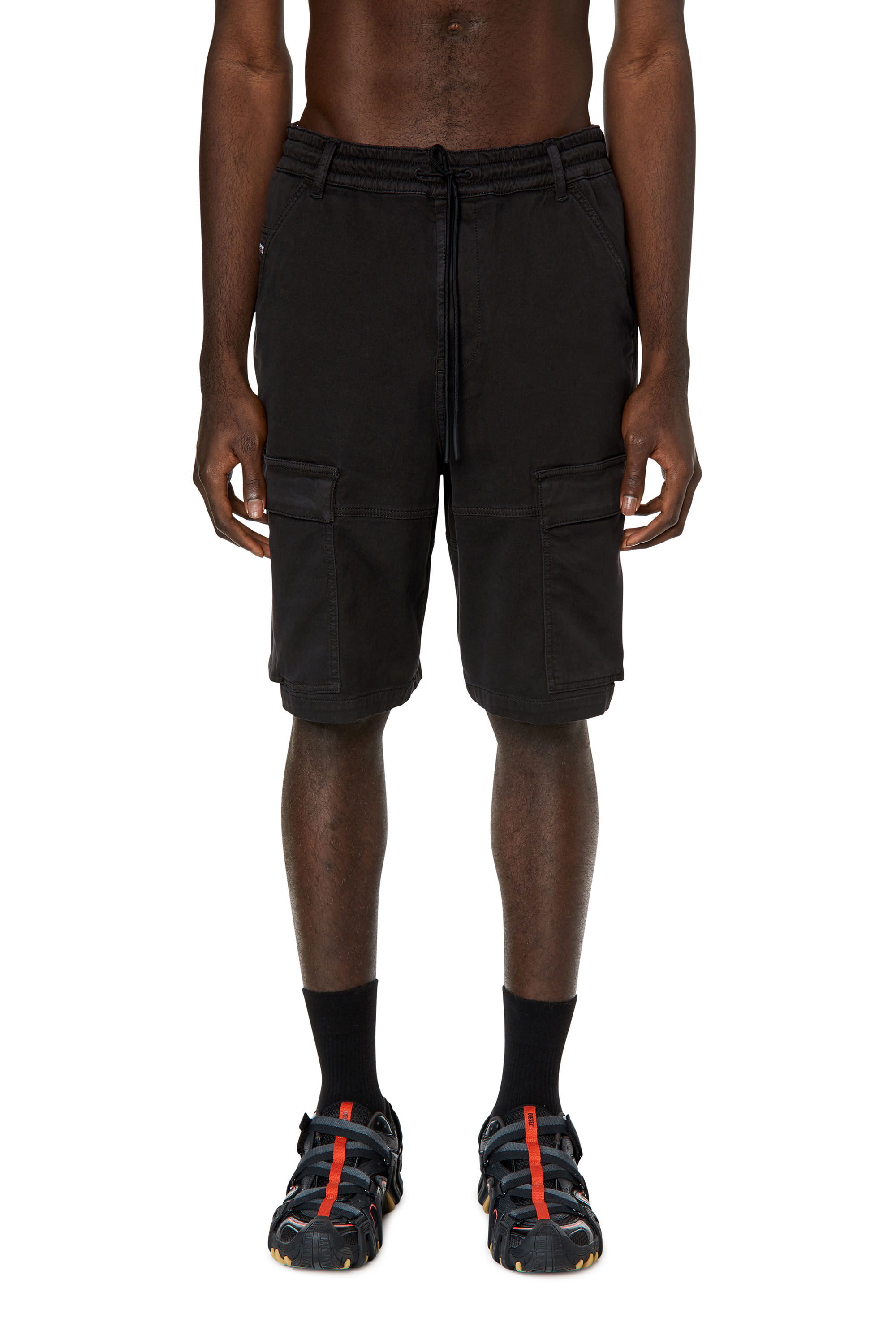 Diesel - D-KROOLEY-CARGO-SHORT JOGG, Black - Image 3