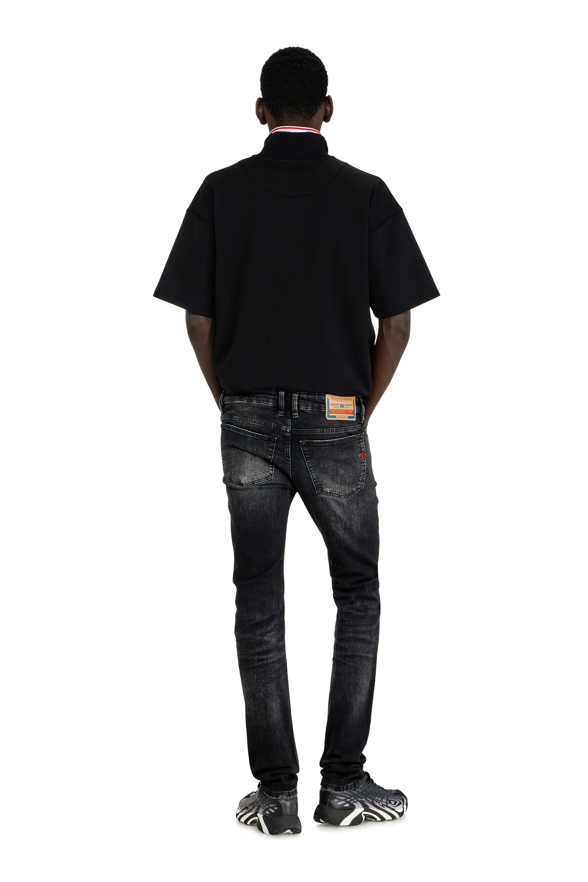 Diesel - Man's Skinny Jeans 1979 Sleenker 0DBDP, Black/Dark grey - 3