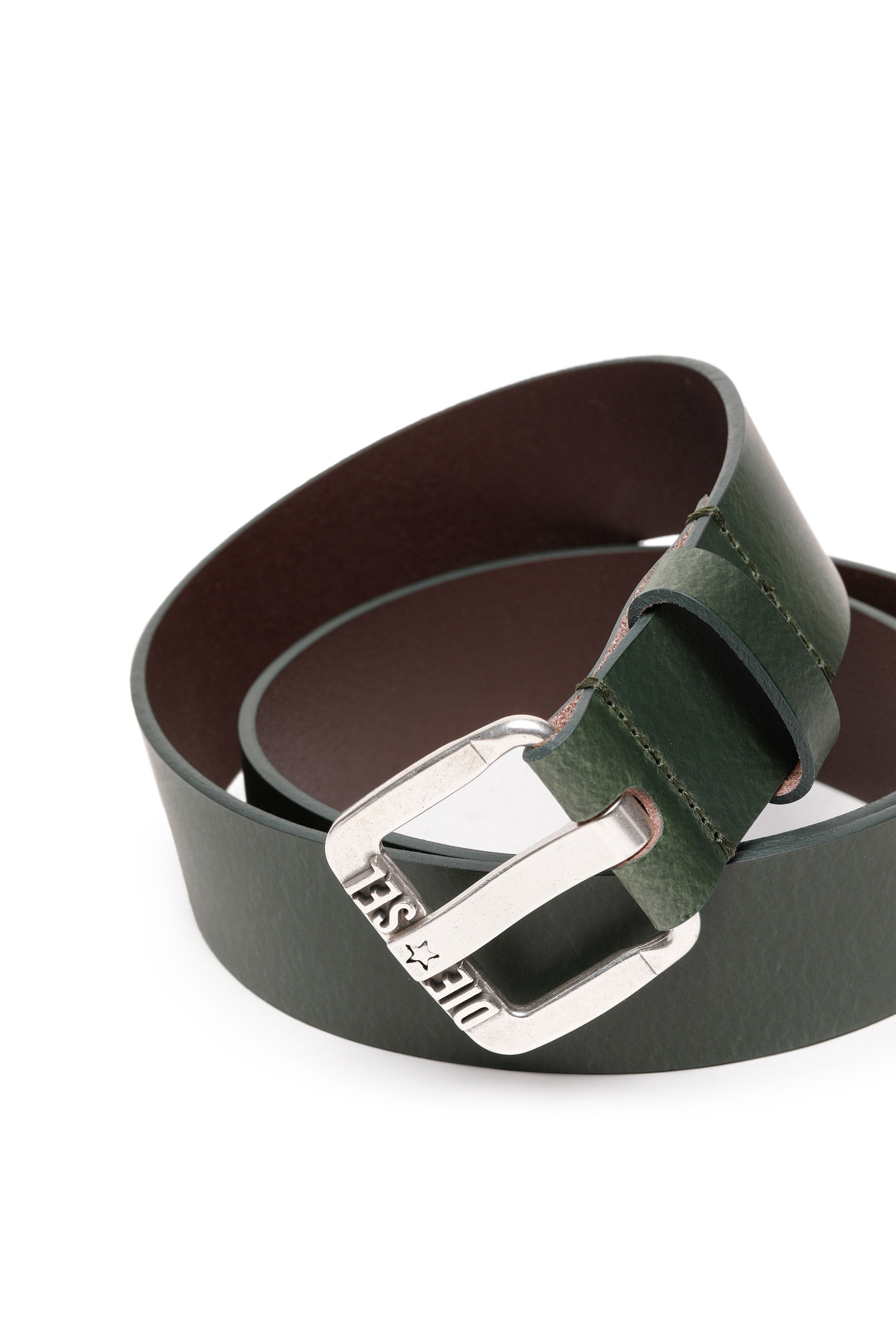 小物 Diesel belt B-STAR II Man: Leather belt with metal star logo buckle | Diesel