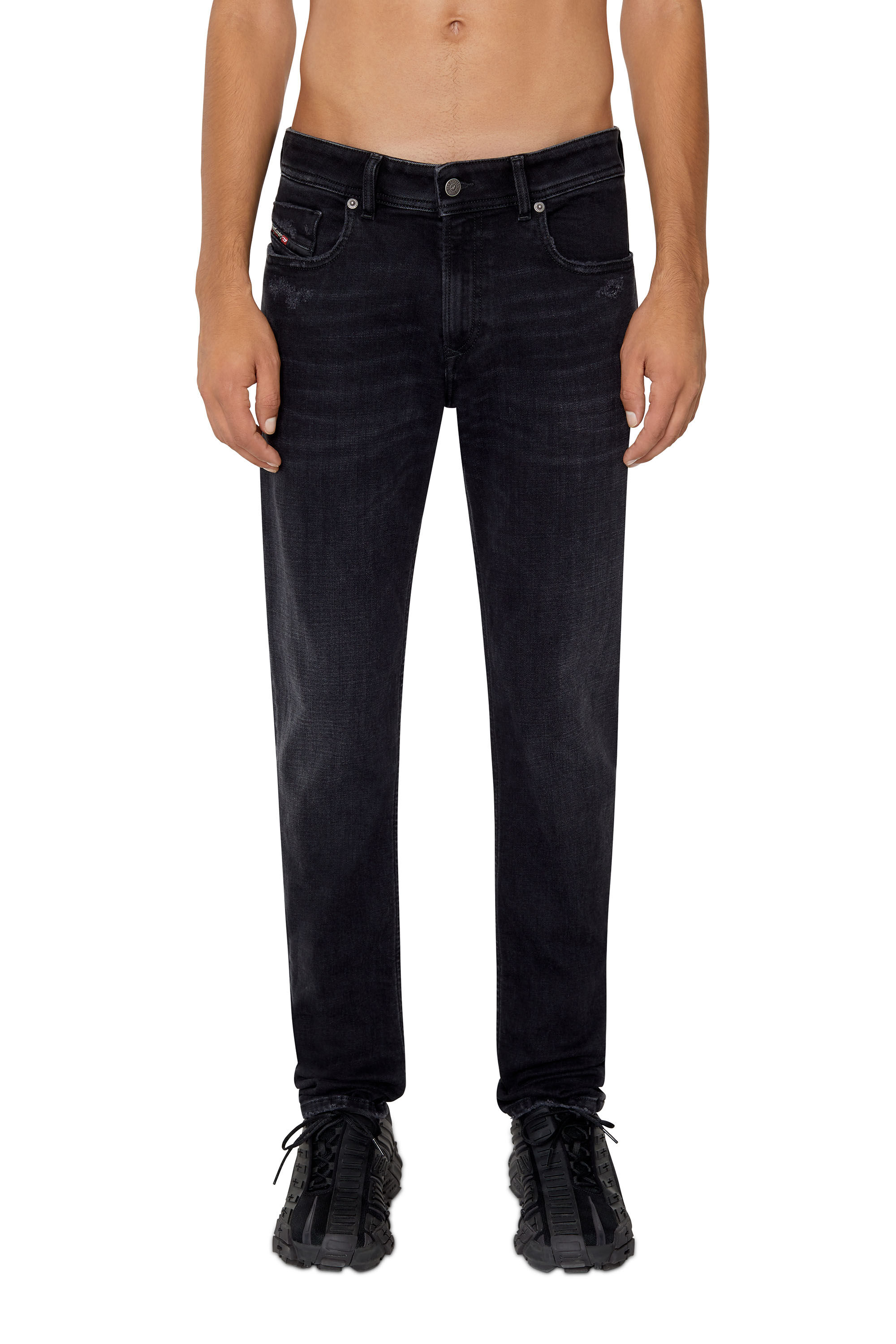 Diesel - 1979 Sleenker 09E42 Skinny Jeans, Black/Dark grey - Image 3