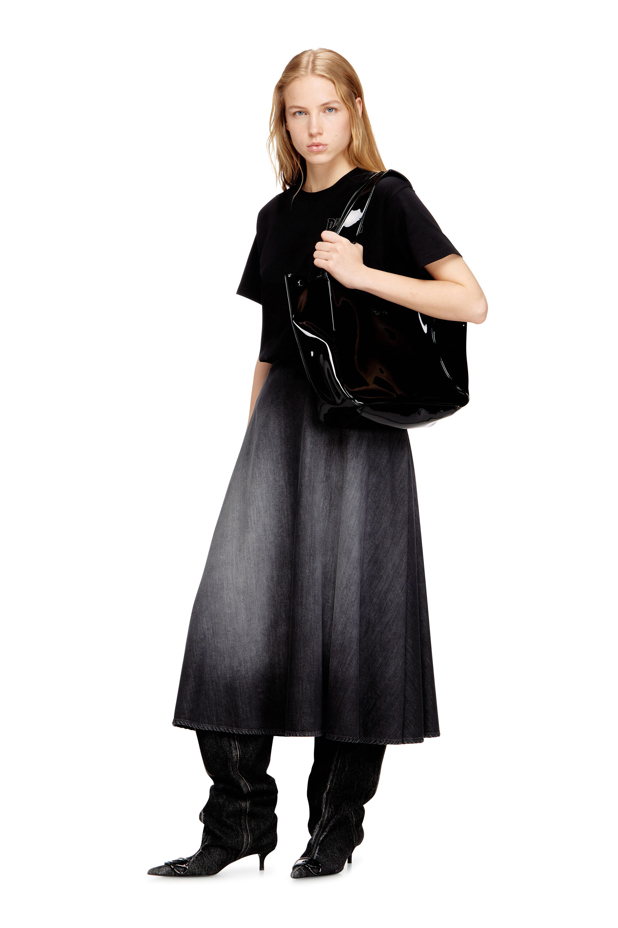 Women's Play-Glossy tote bag | Black | Diesel