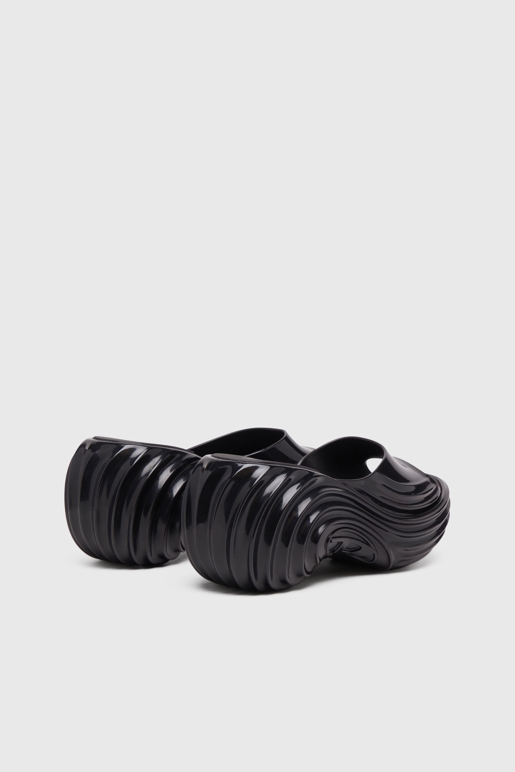 Women's Platform mule in Melflex® | Black | Diesel {{Country}}