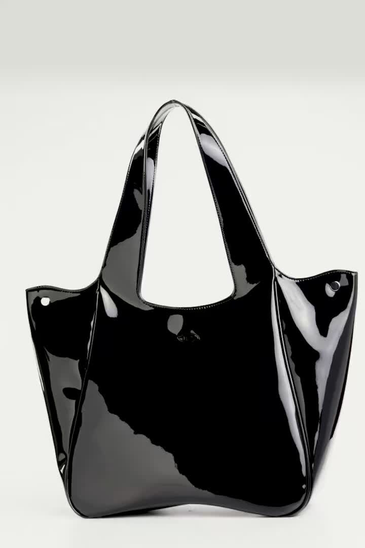 Women's Play-Glossy tote bag | Black | Diesel