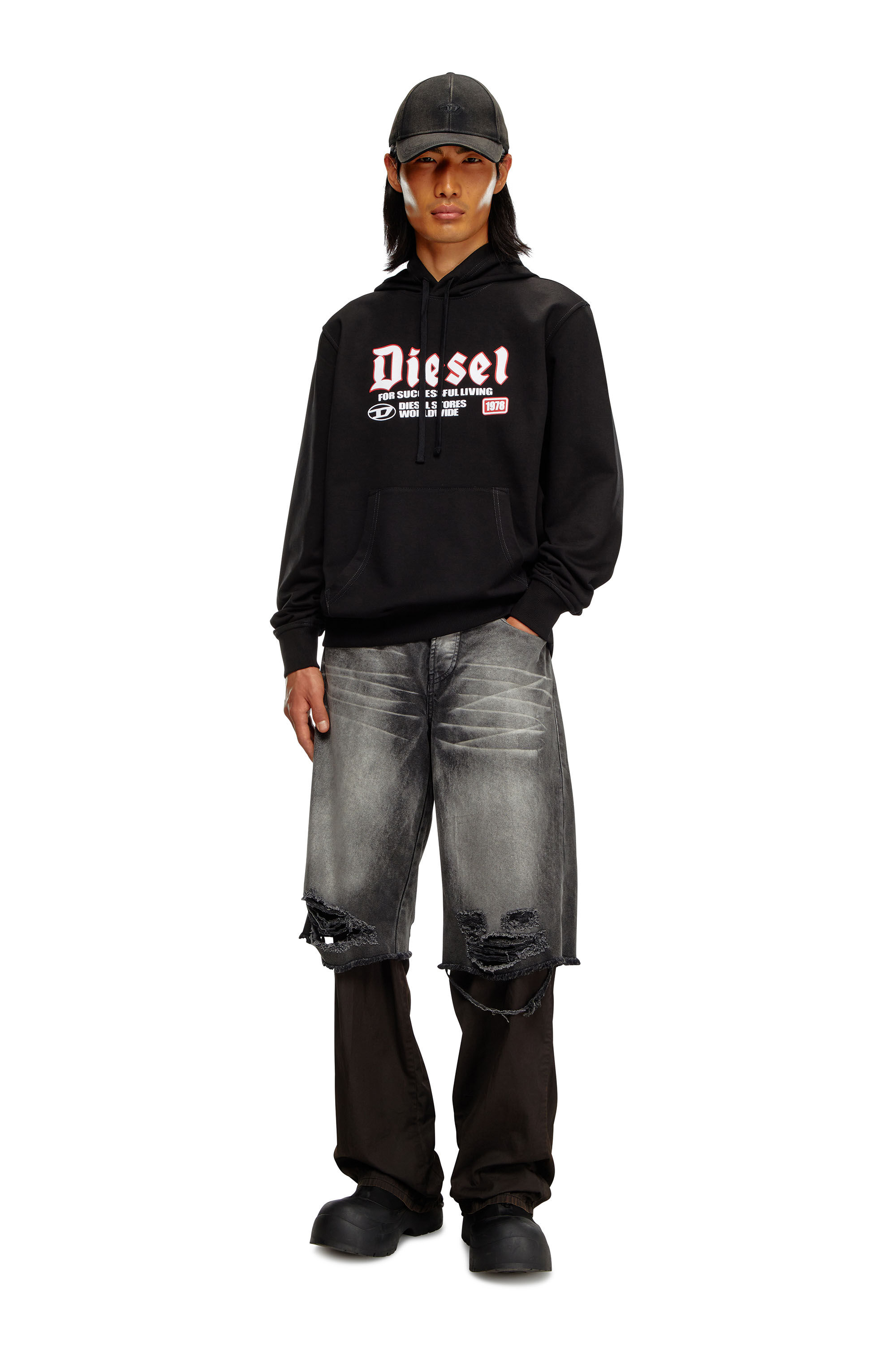 Diesel - S-GINN-HOOD-K45, Black - Image 1