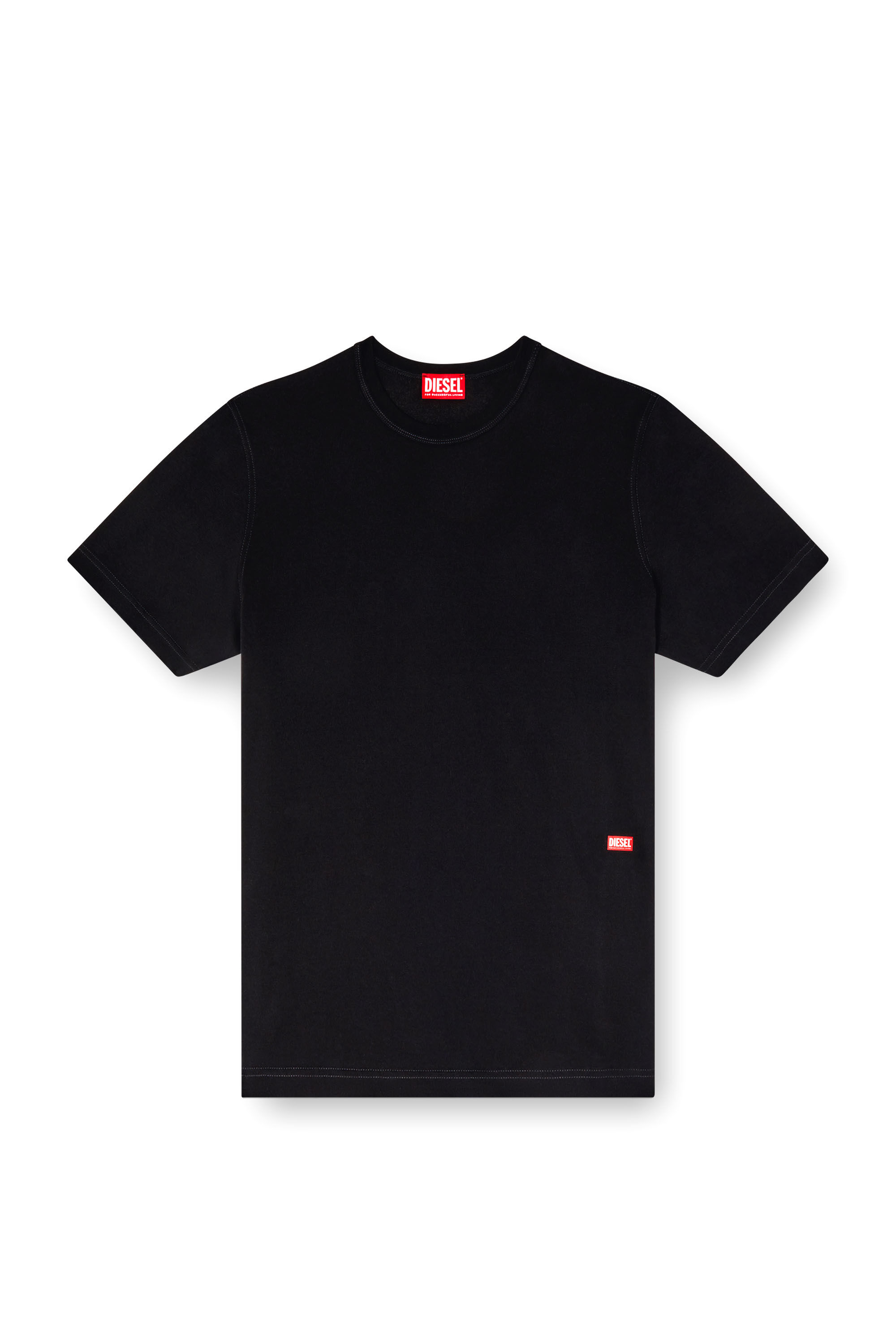 DIESEL | T-ADJIND T-SHIRT BLACK 半袖Tシャツ 黑 Men's Denim-look jersey T-shirt | Black | Diesel