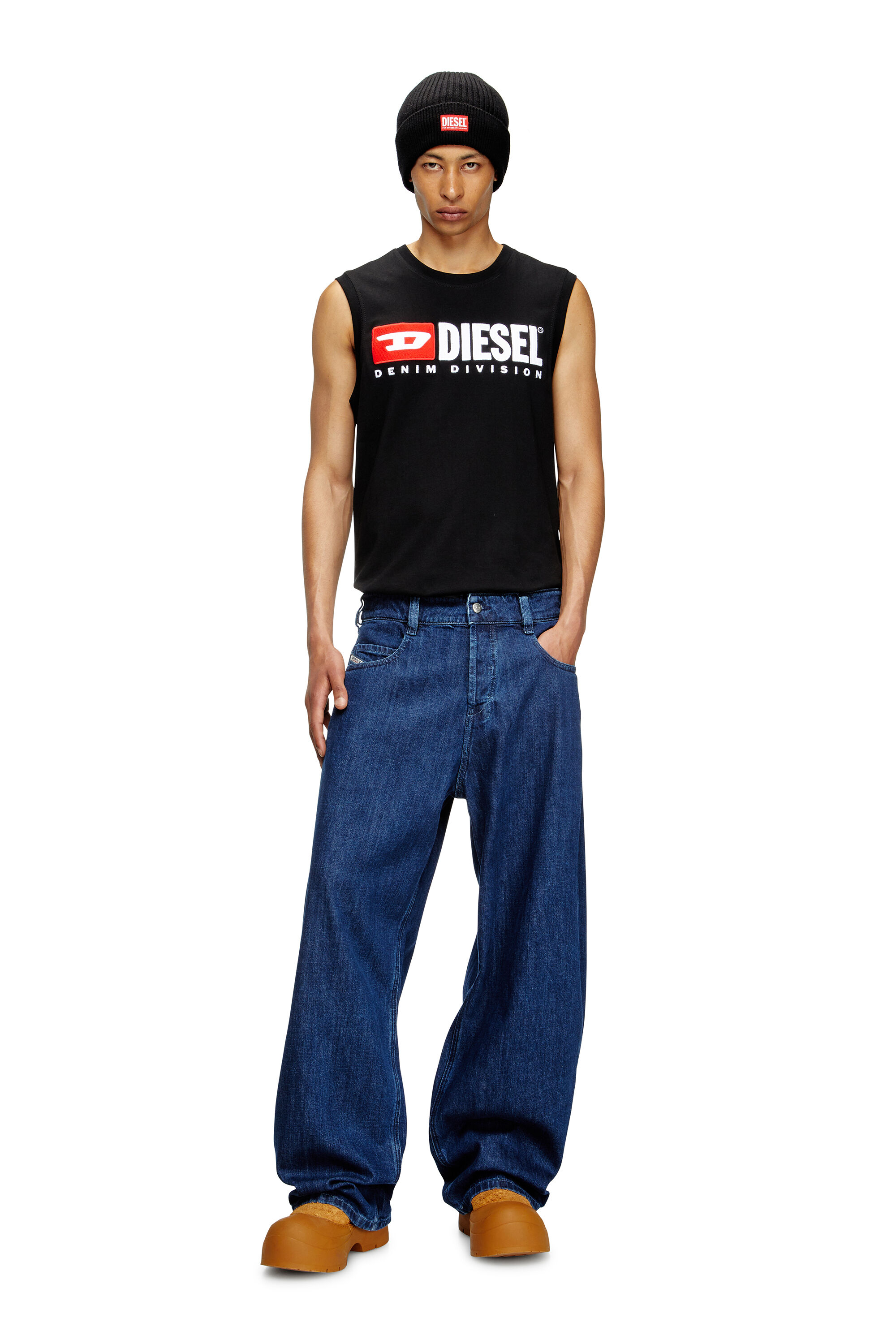 パンツ archive 90s diesel stripe clash denim Women's Relaxed Jeans | Dark Blue | Diesel 1997 D-Enim-M